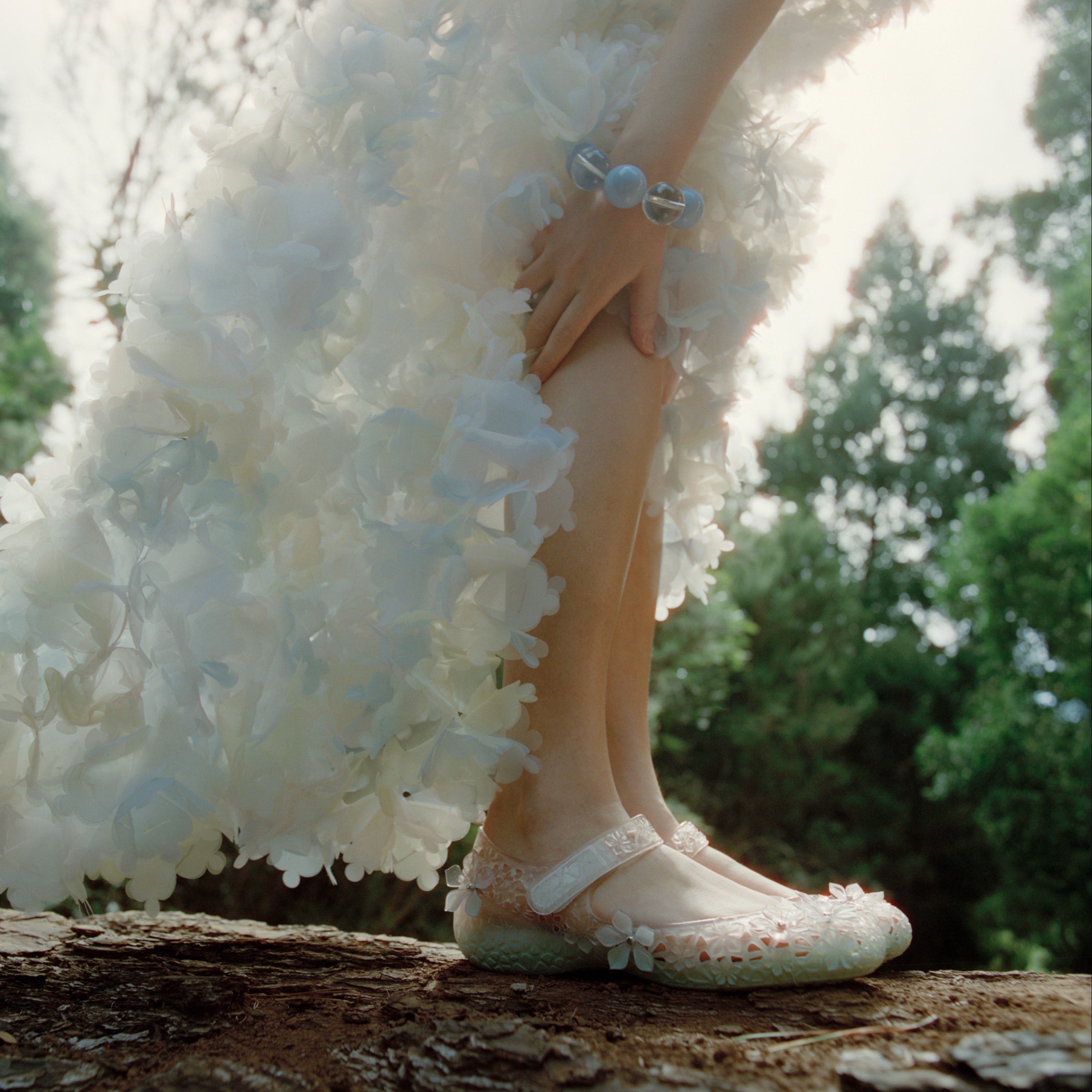 Melissa Luna Bloom + Susan Fang AD Green Baleriny Damskie Zielone