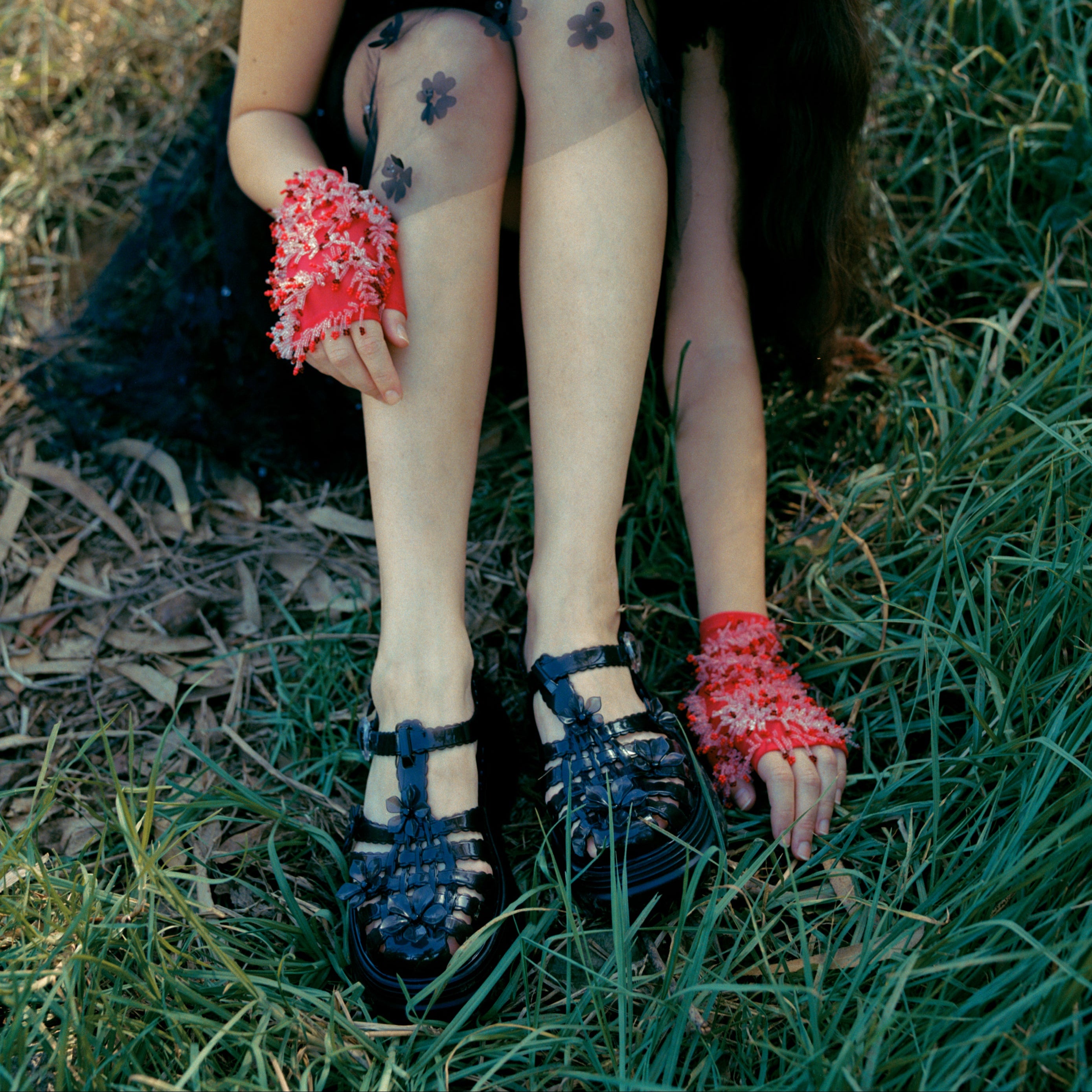 Melissa Possession Platform Sakura + Susan Fang AD Black Sandały Damskie na Platformie Czarne