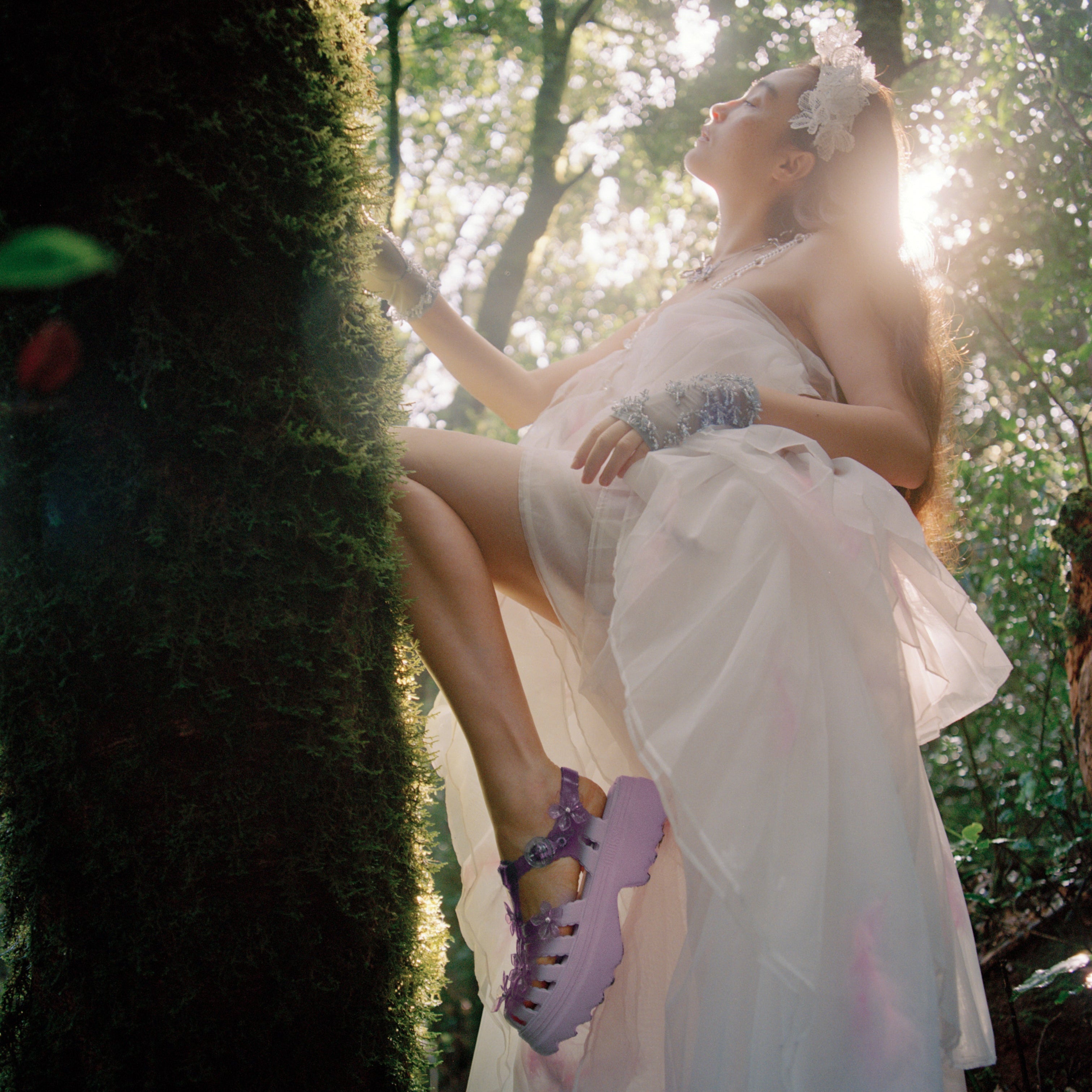 Melissa Possession Platform Sakura + Susan Fang AD Pink/ Transparent Pink Sandały Damskie na Platformie Różowe