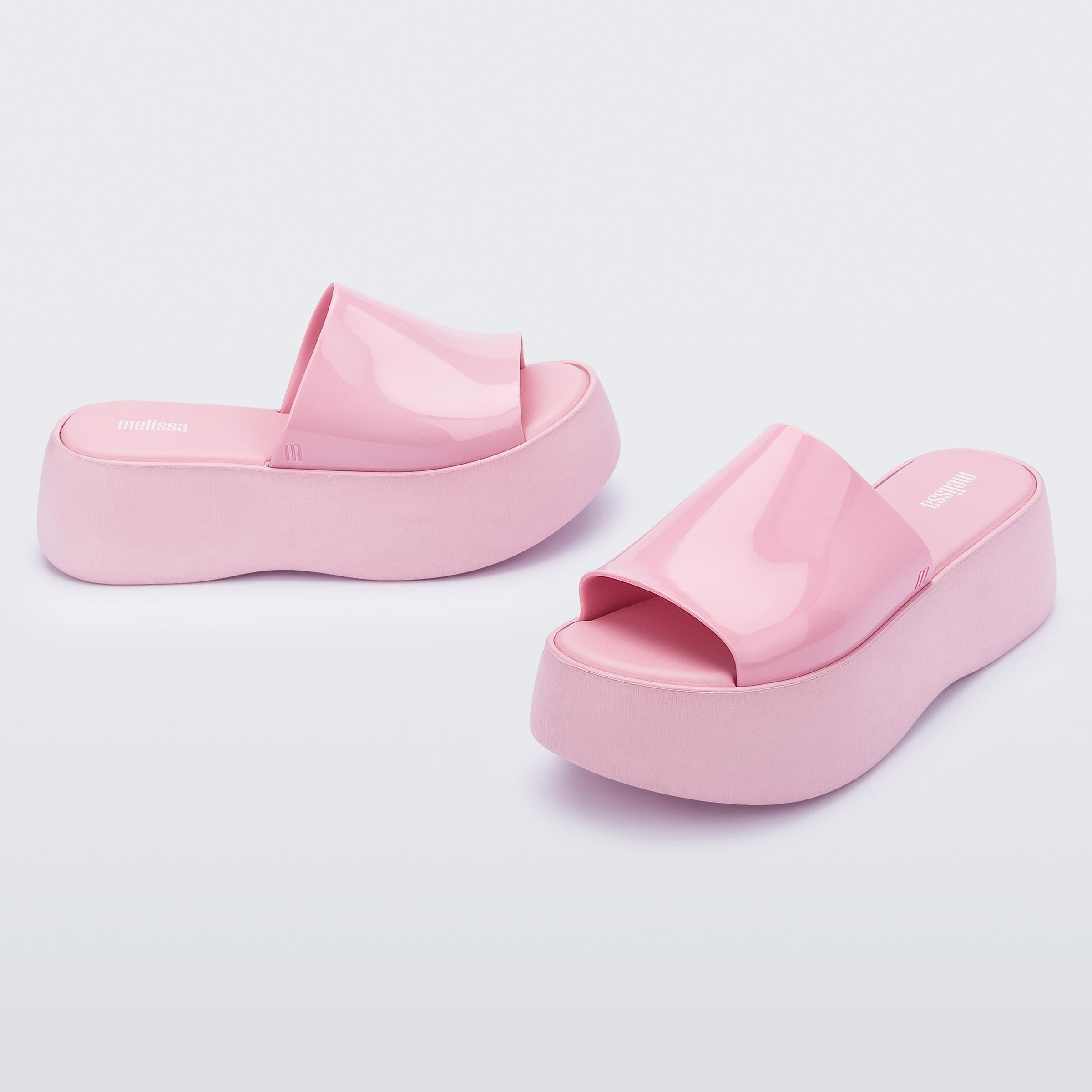 Melissa Becky Ad Light Pink Klapki Damskie Na Platformie Różowe