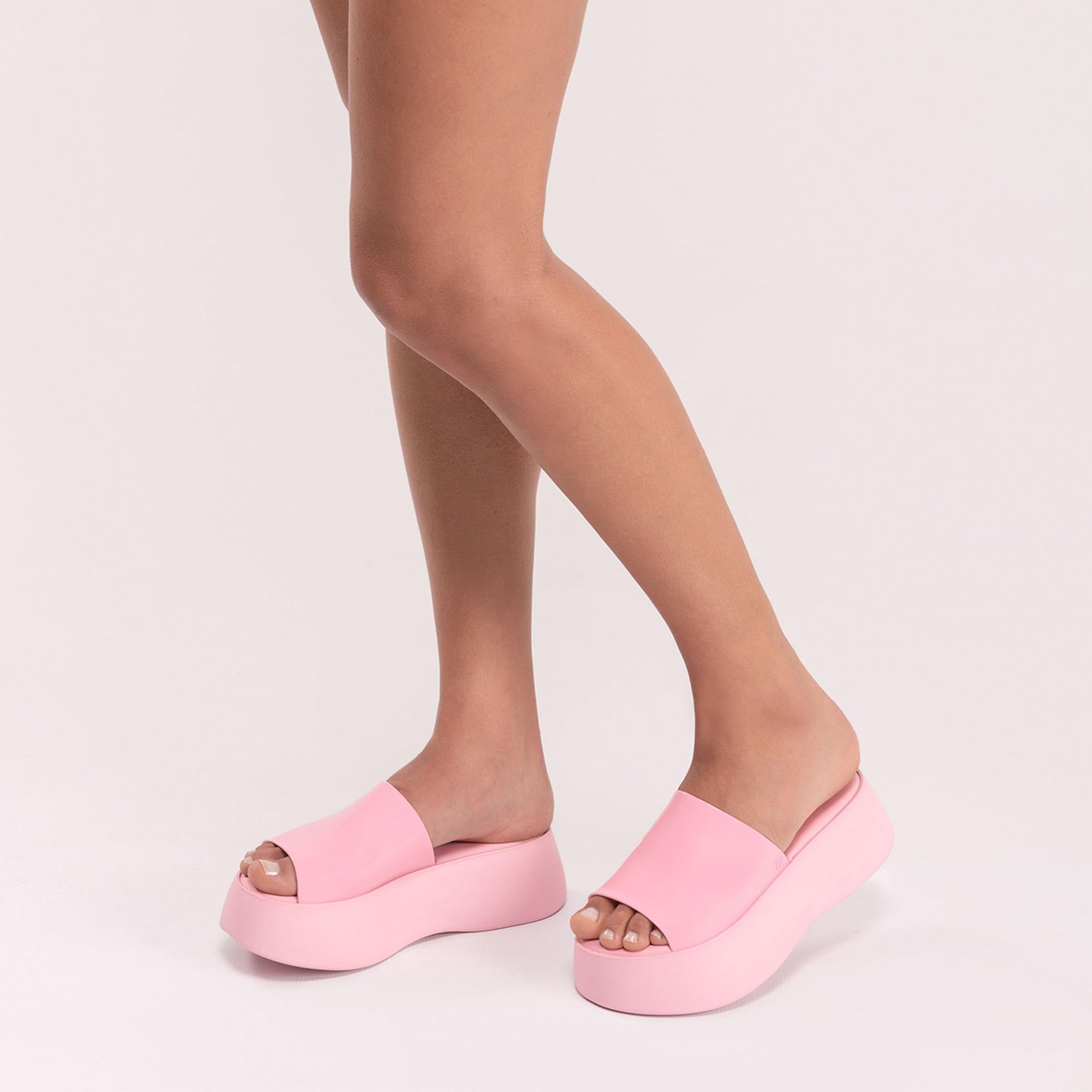 Melissa Becky Ad Light Pink Klapki Damskie Na Platformie Różowe