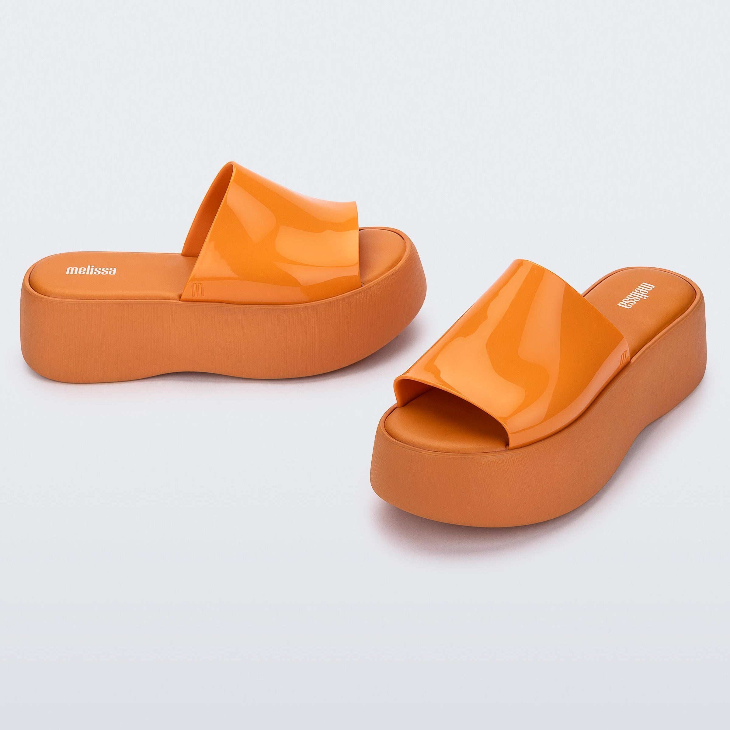 Melissa Becky Ad Orange Klapki Na Platformie Damskie Pomarańczowe