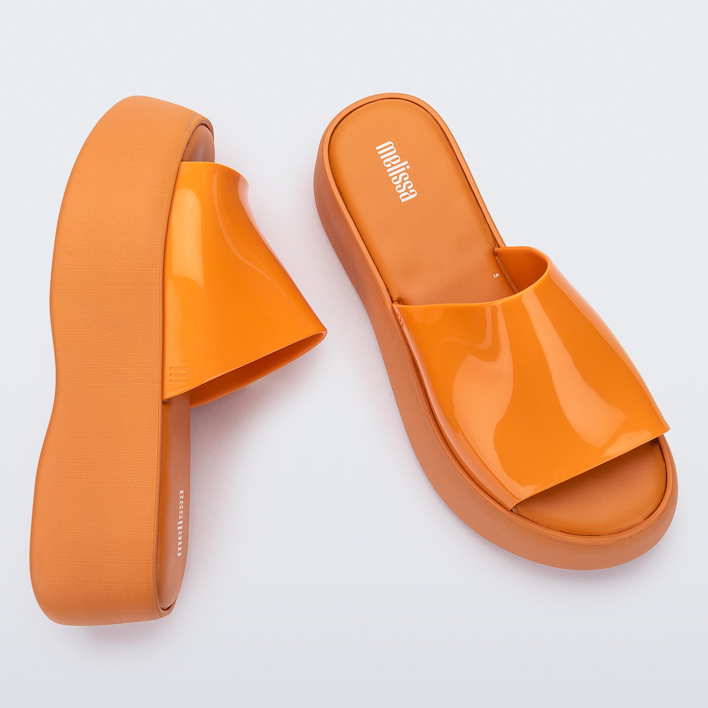 Melissa Becky Ad Orange Klapki Na Platformie Damskie Pomarańczowe