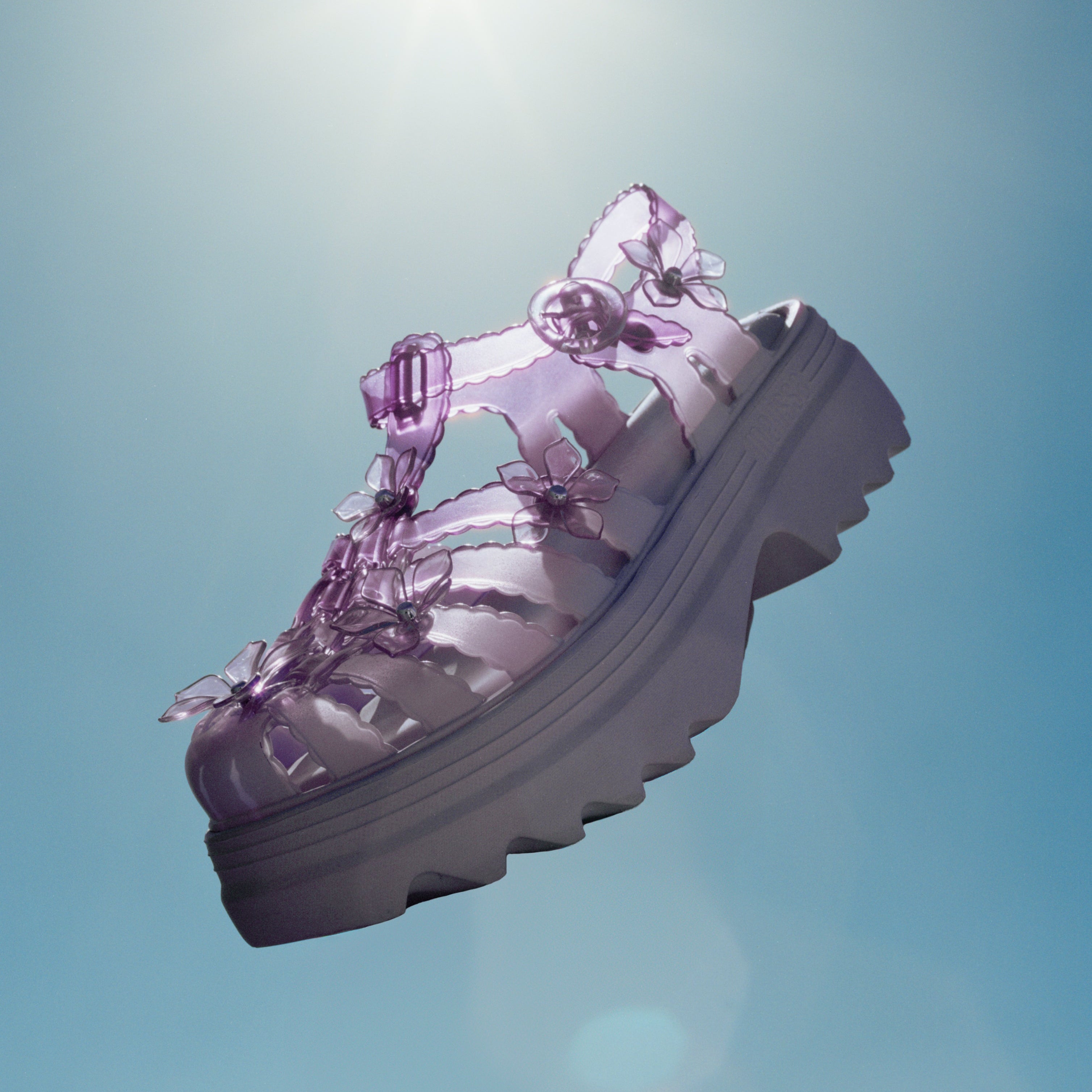 Melissa Possession Platform Sakura + Susan Fang AD Pink/ Transparent Pink Sandały Damskie na Platformie Różowe