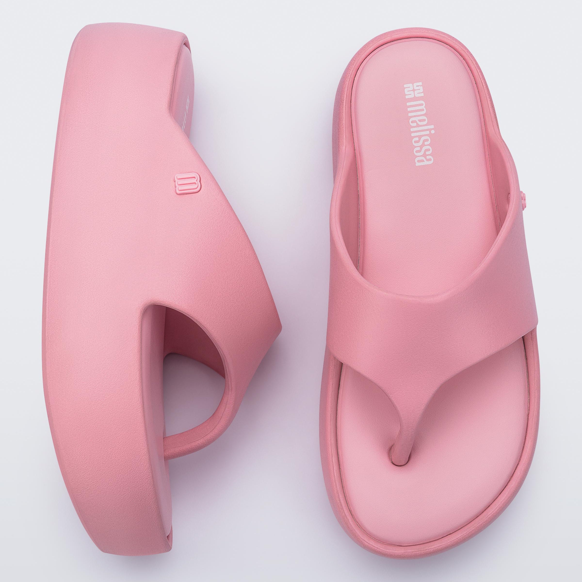 Melissa Free Platform Thong Ad Light Pink Klapki Damskie Na Platformie Różowe
