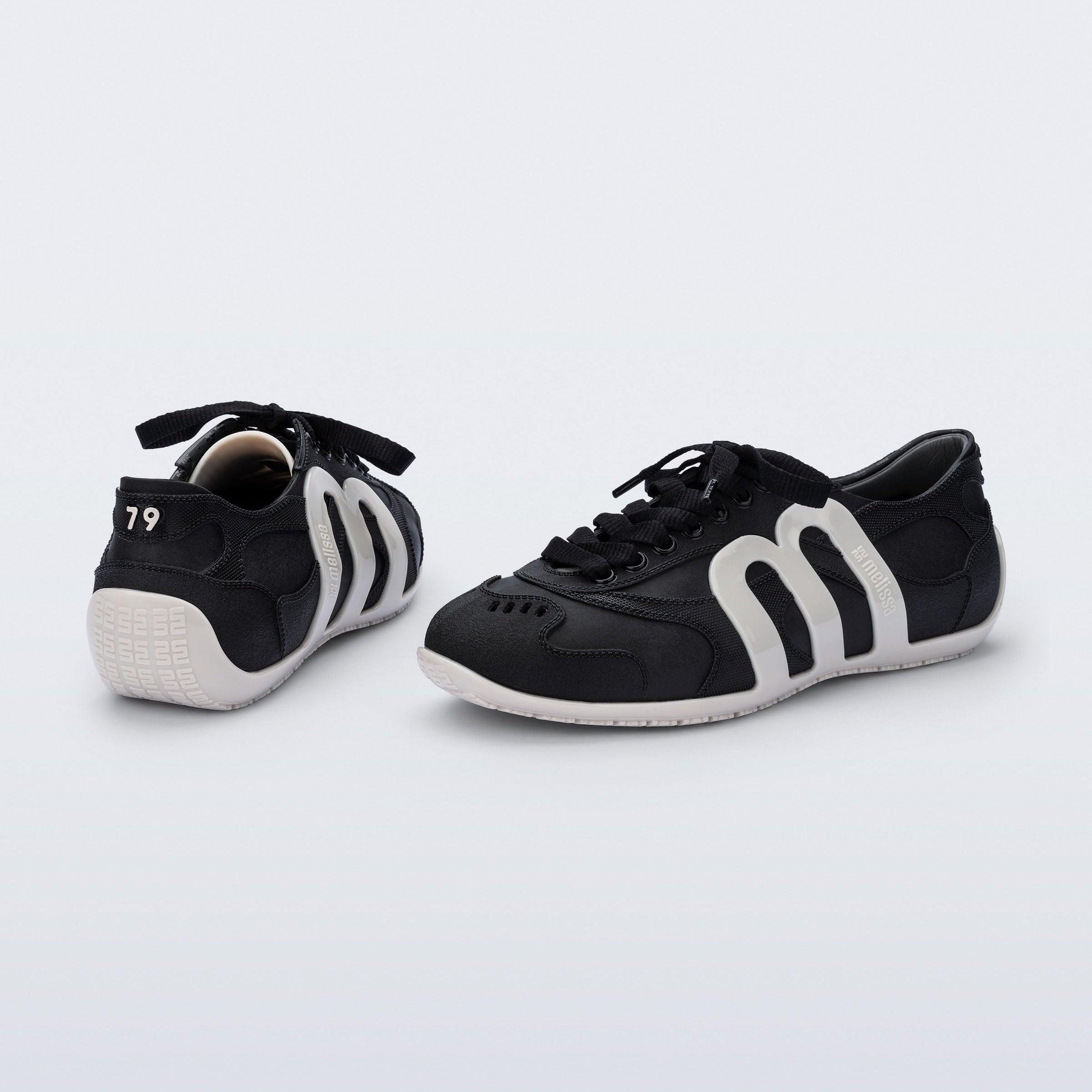 Melissa Motion Beige/ Black Sneakersy Damskie Czarne