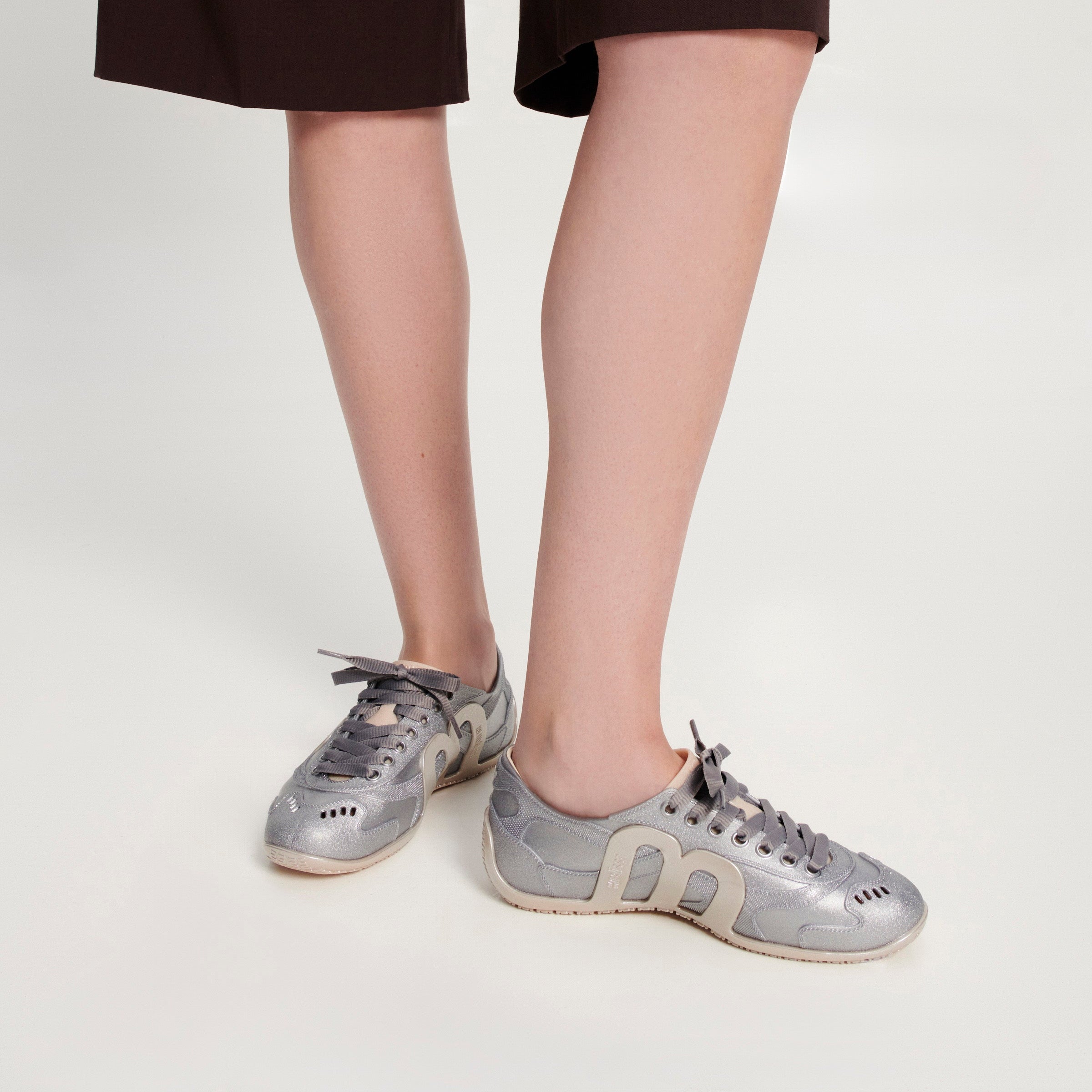 Melissa Motion Pata/ Beige Sneakersy Damskie Srebrne