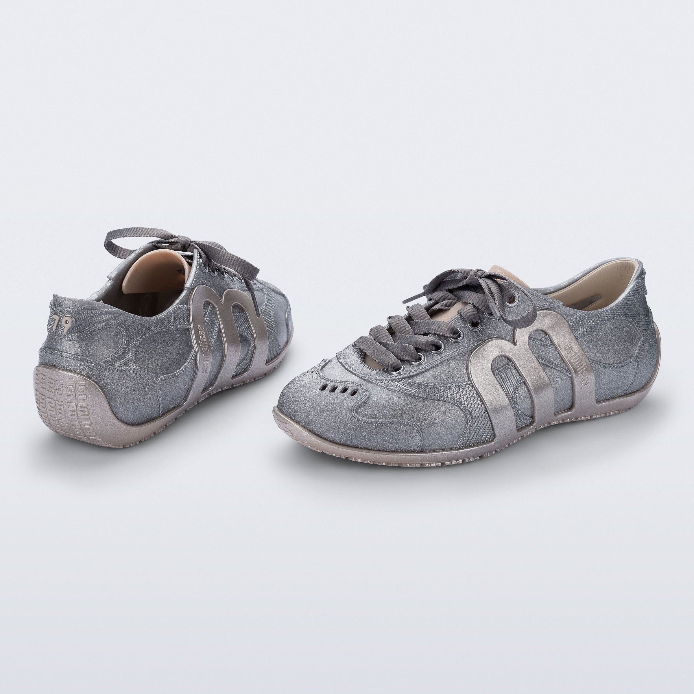 Melissa Motion Pata/ Beige Sneakersy Damskie Srebrne