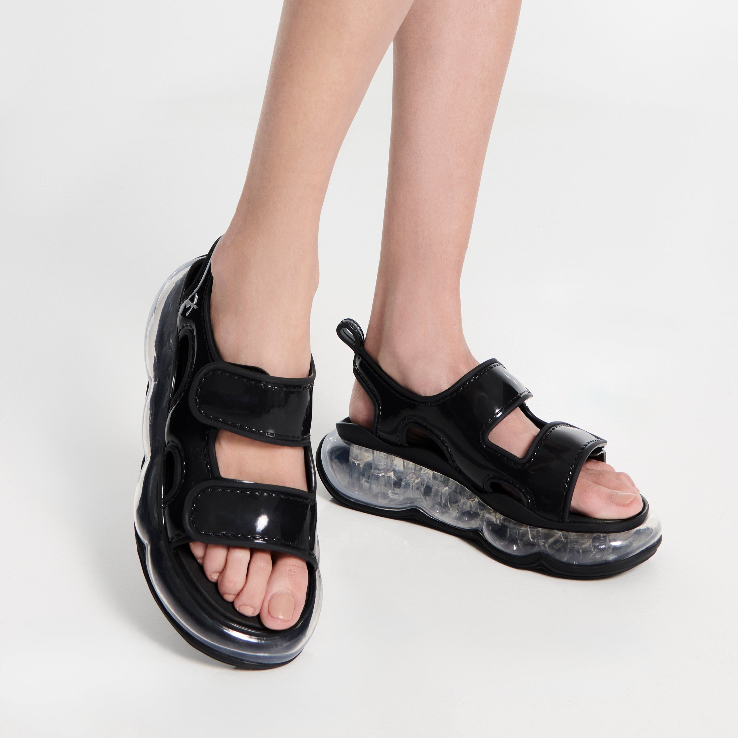 Melissa Futura Ad Black/ Clear Sandały Damskie Czarne
