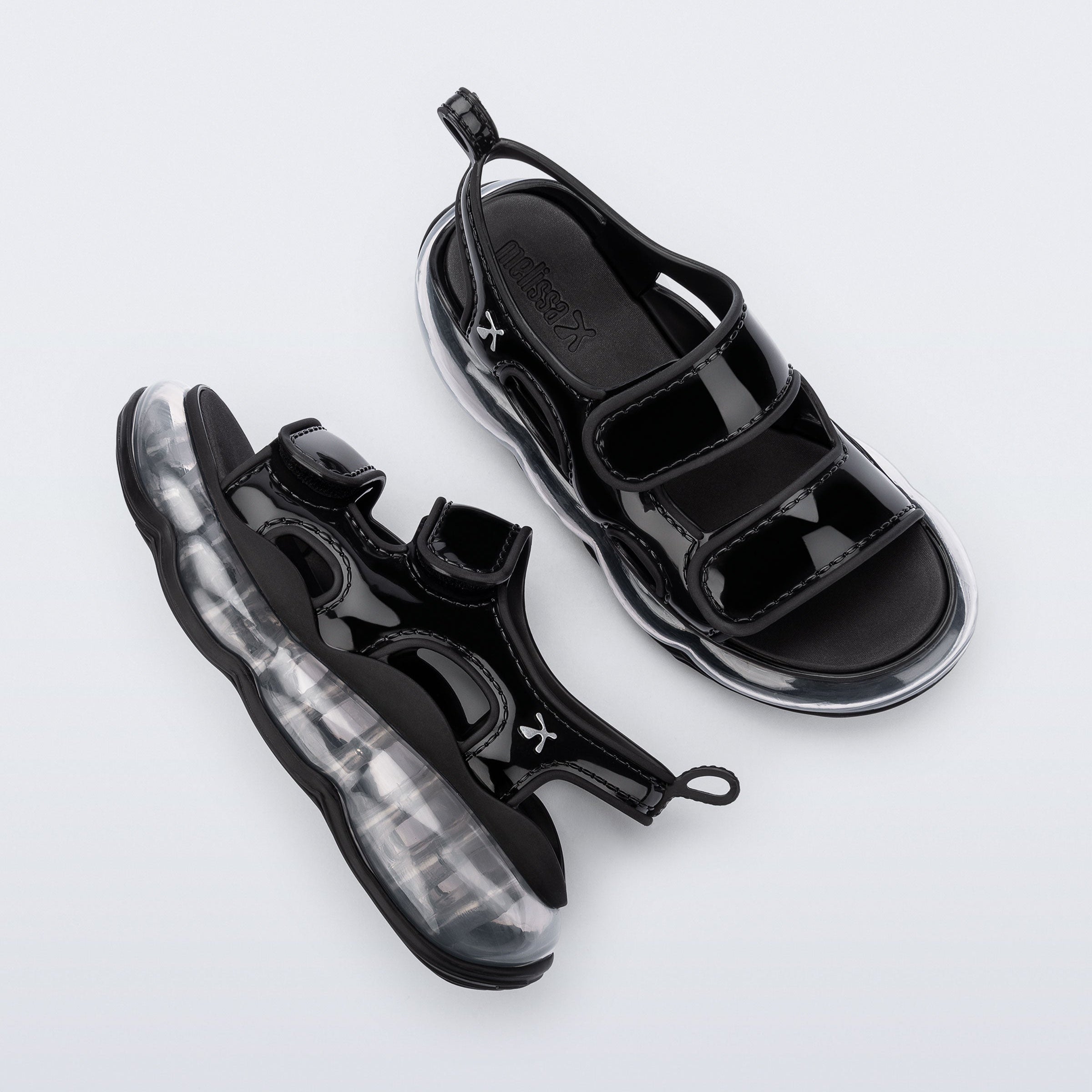 Melissa Futura Ad Black/ Clear Sandały Damskie Czarne