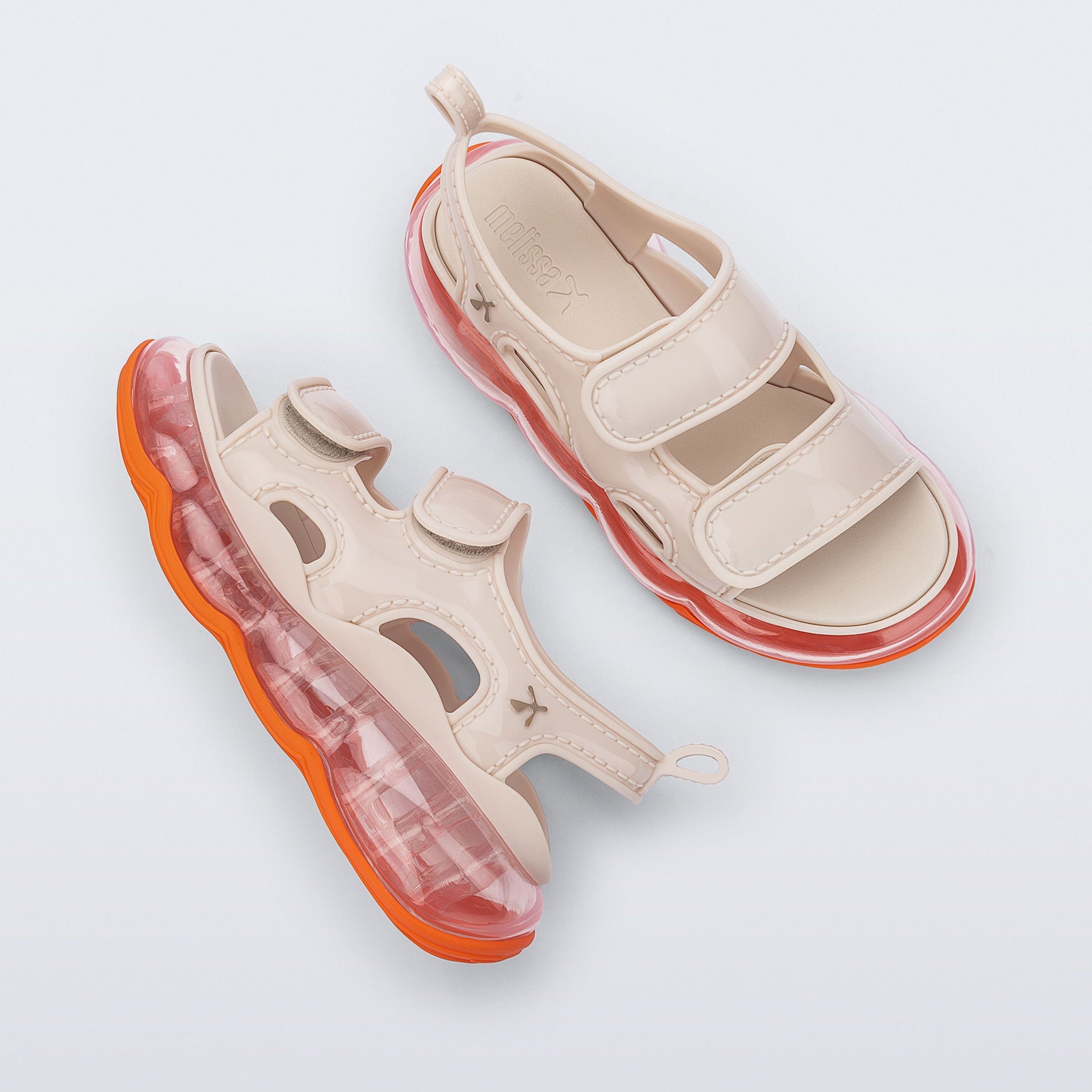 Melissa Futura Ad Beige/ Orange Sandały Damskie Beżowe