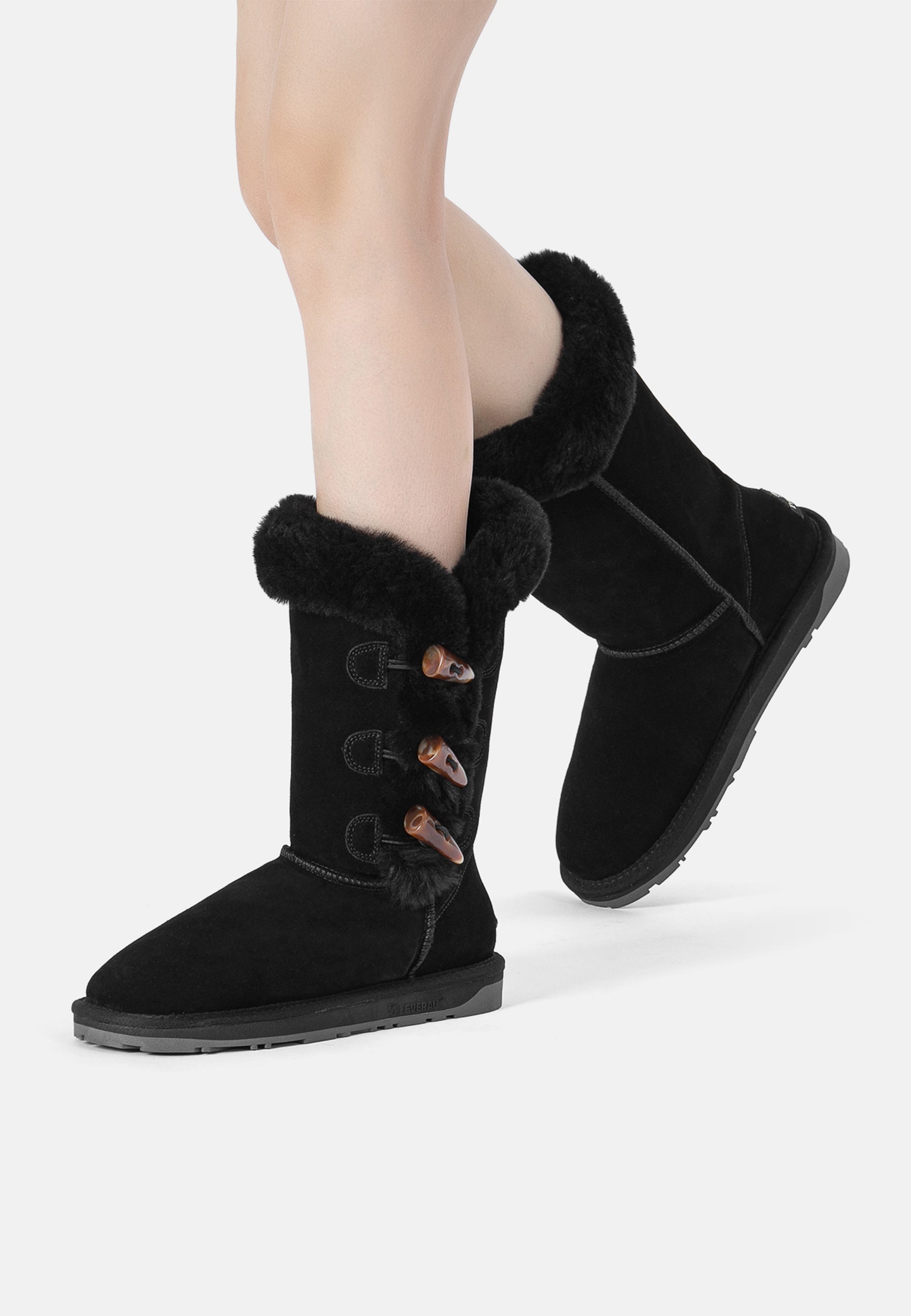 EVERAU Ashy Black Tall Boots Botki Czarne