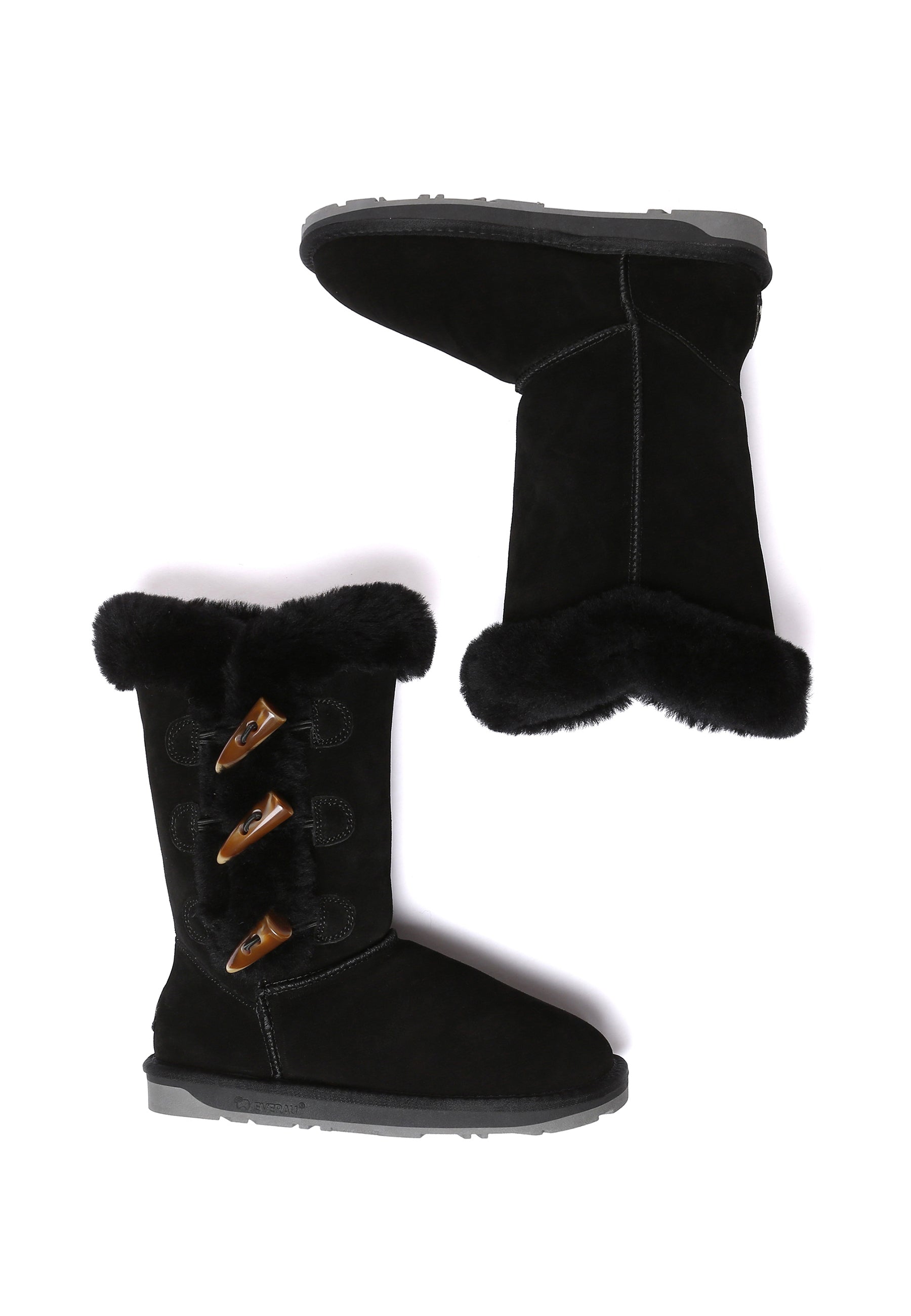 EVERAU Ashy Black Tall Boots Botki Czarne