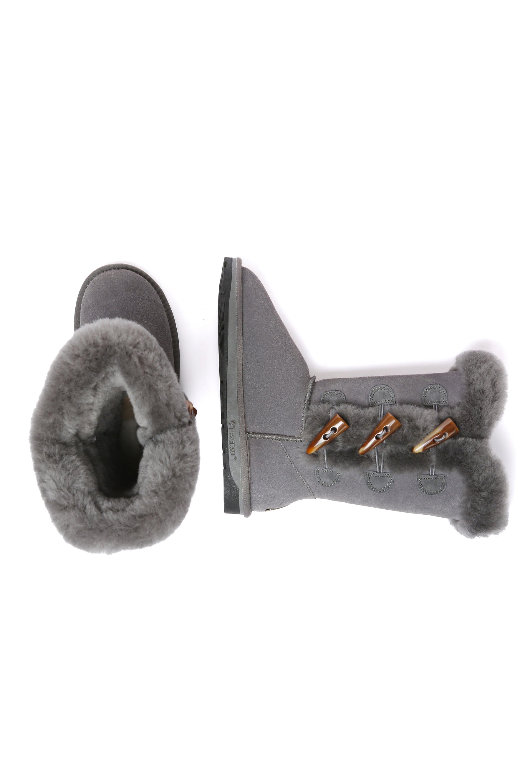 EVERAU Ashy Grey Tall Boots Botki Szare