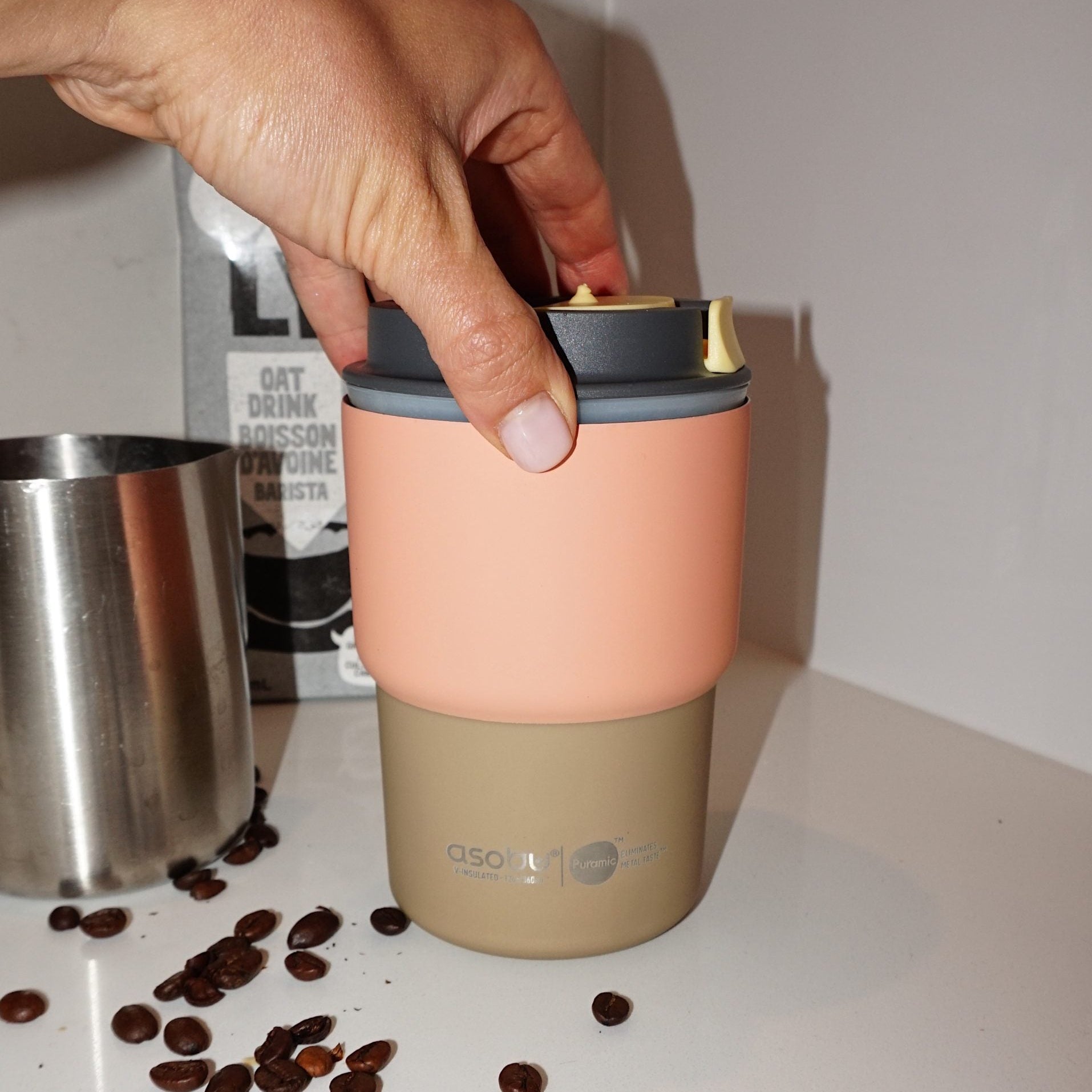 Asobu Kubek Termiczny Coffe Express 360ml Pastelwoy Różowy