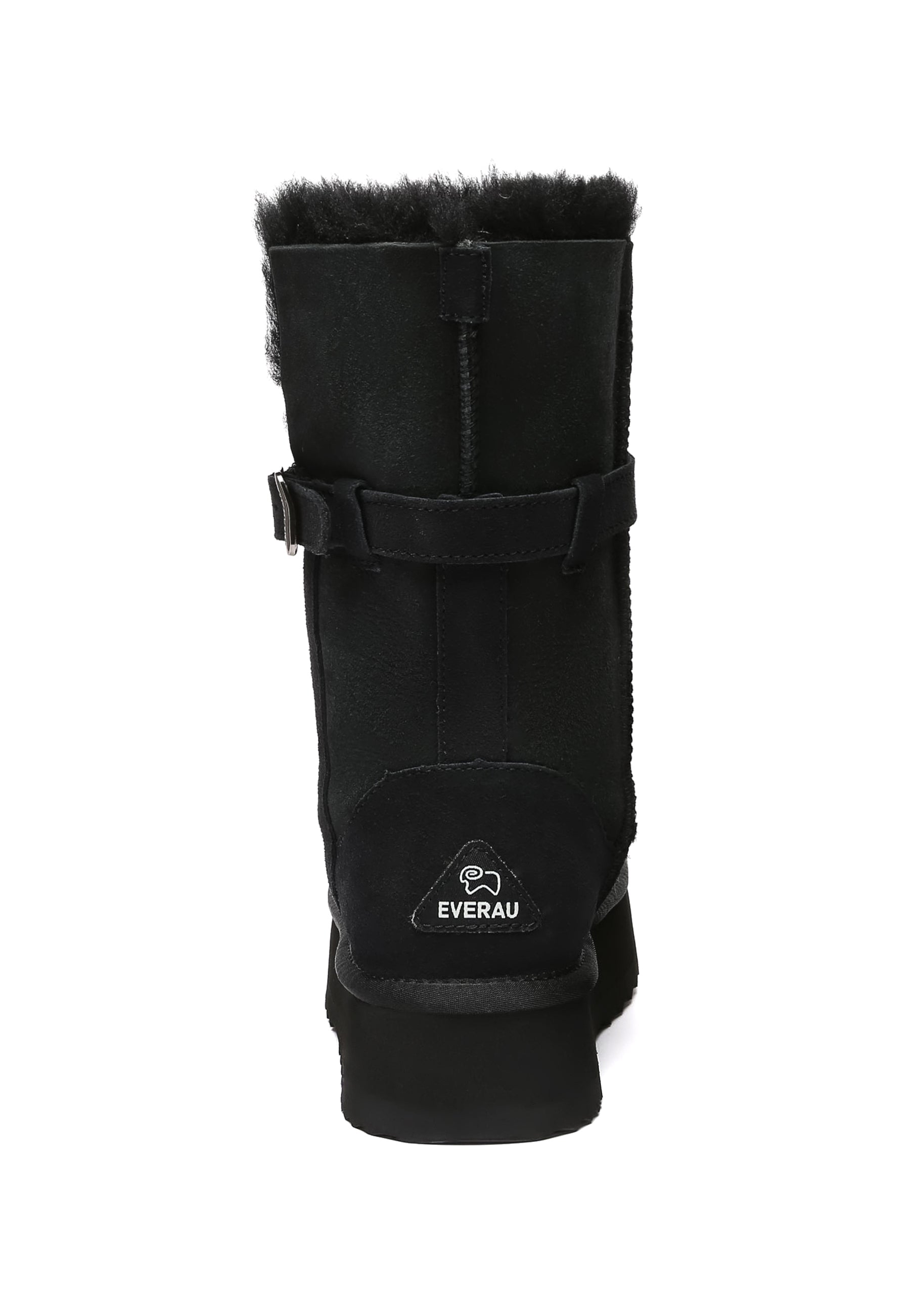 EVERAU Brush Black Platform Boots Botki Czarne
