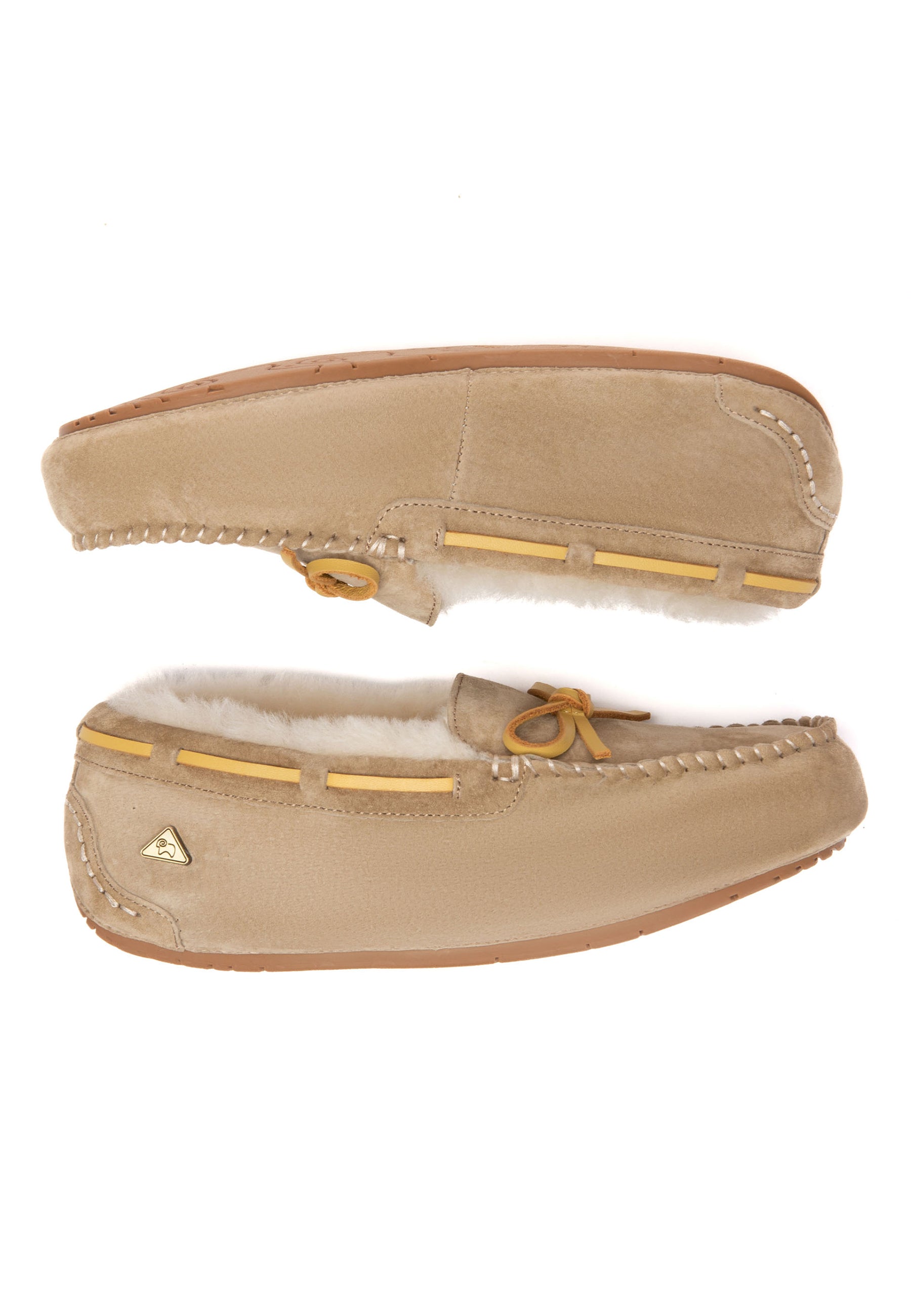 EVERAU Crested Leather Loafers Loafersy Brązowe