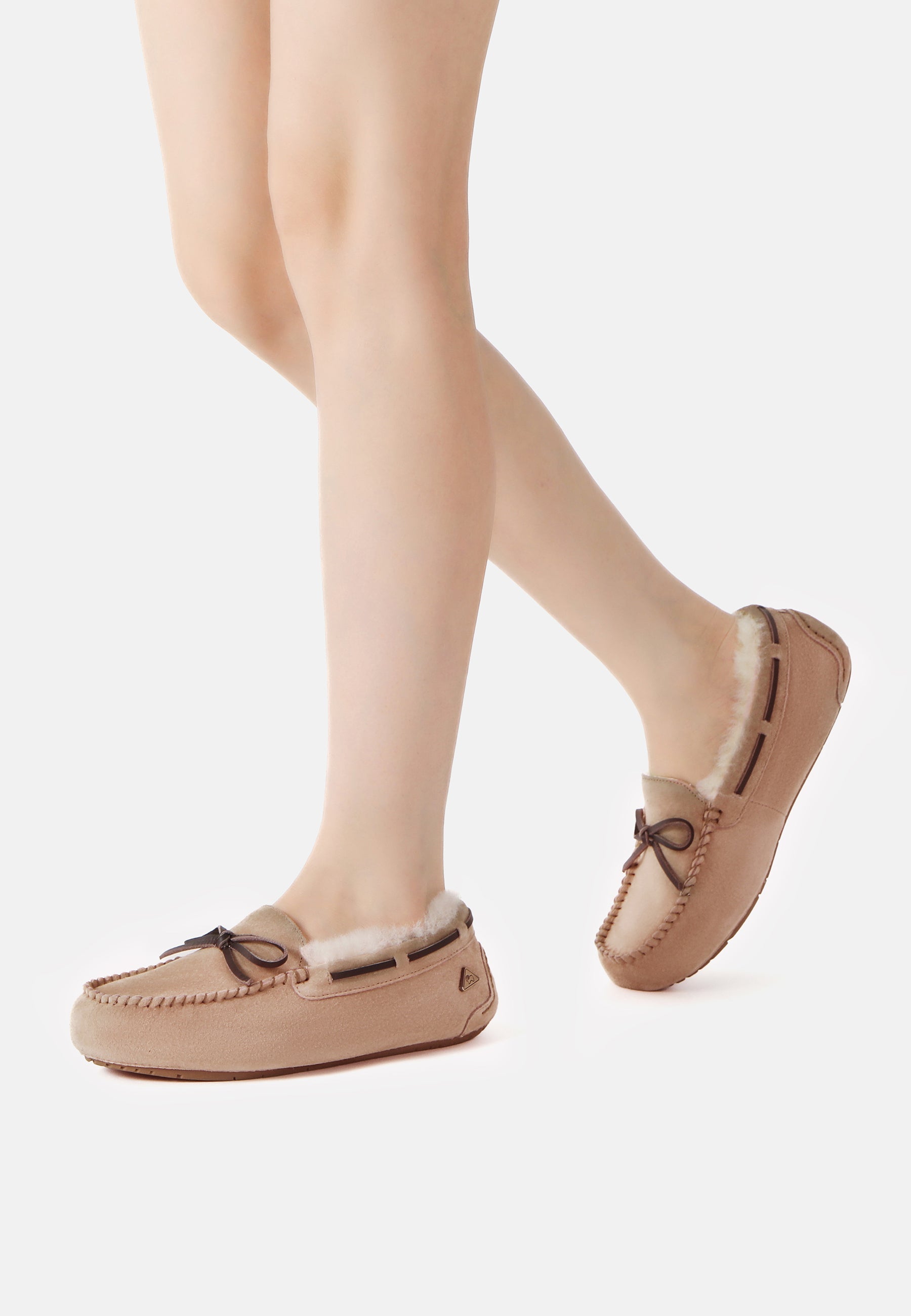 EVERAU Crested Leather Loafers Loafersy Brązowe