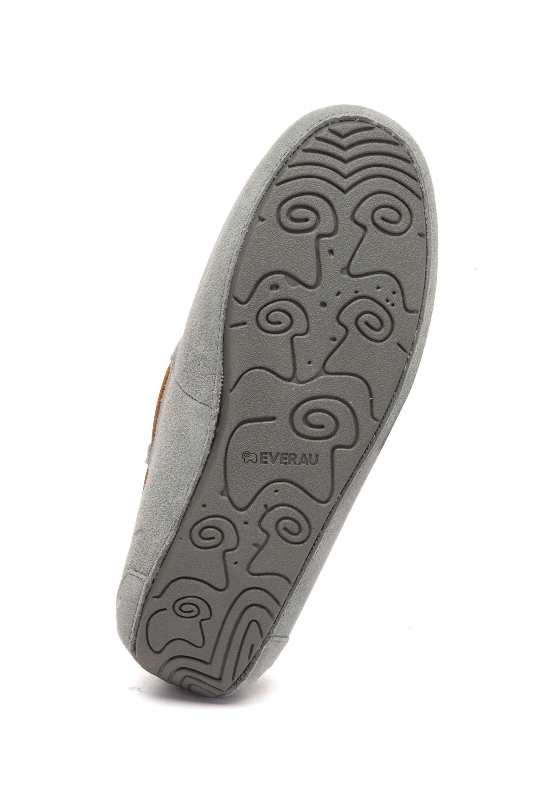 EVERAU Crested Leather Loafers Loafersy Szare