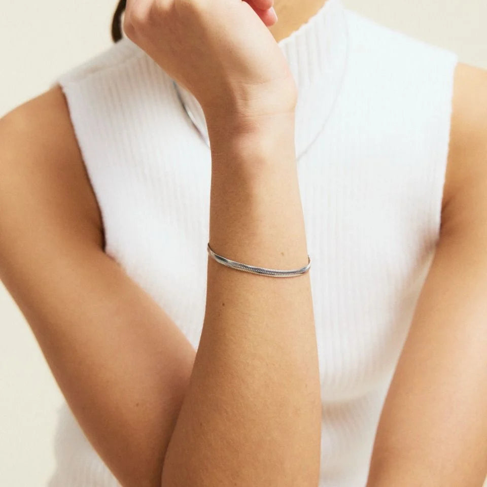 Edblad Bransoletka Herringbone Bracelet Steel