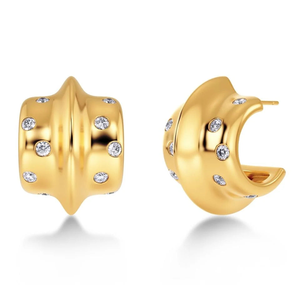 Edblad Kolczyki Barre Hoops L Gold