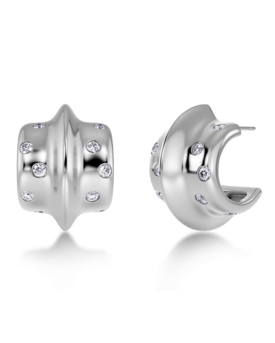 Edblad Kolczyki Barre Hoops L Steel