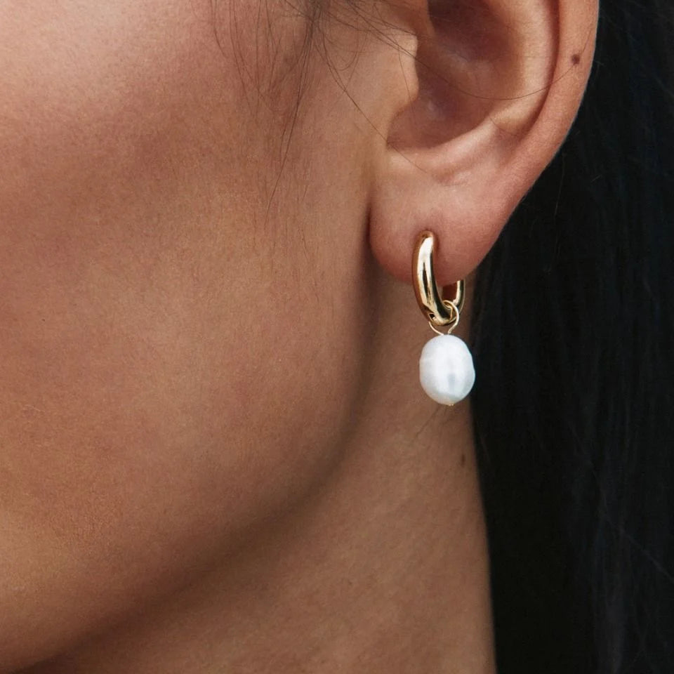 Edblad Kolczyki Perla Hoops L Gold