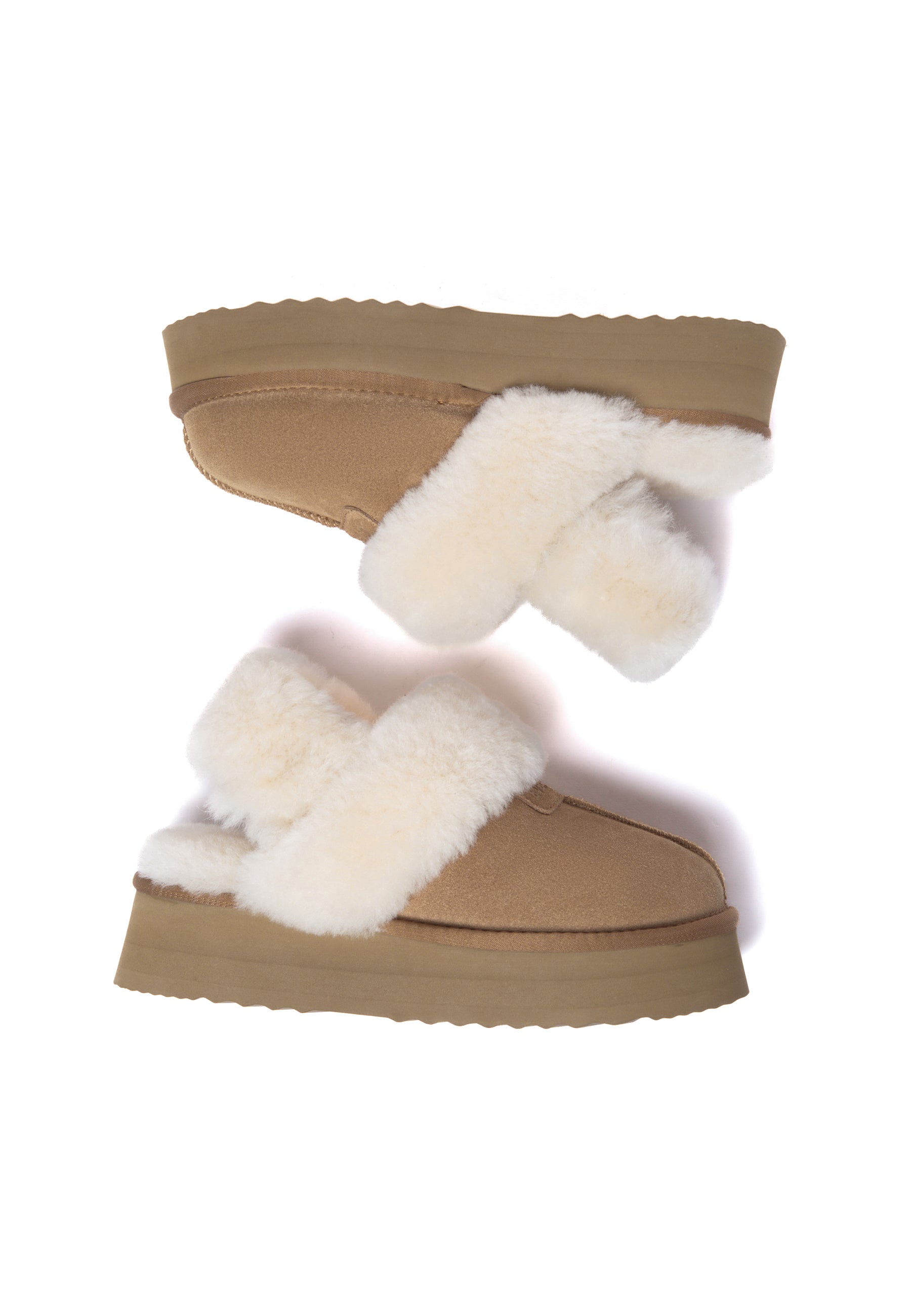 EVERAU Fantail Leather Slippers With Two Removable Straps Kapcie Brązowe