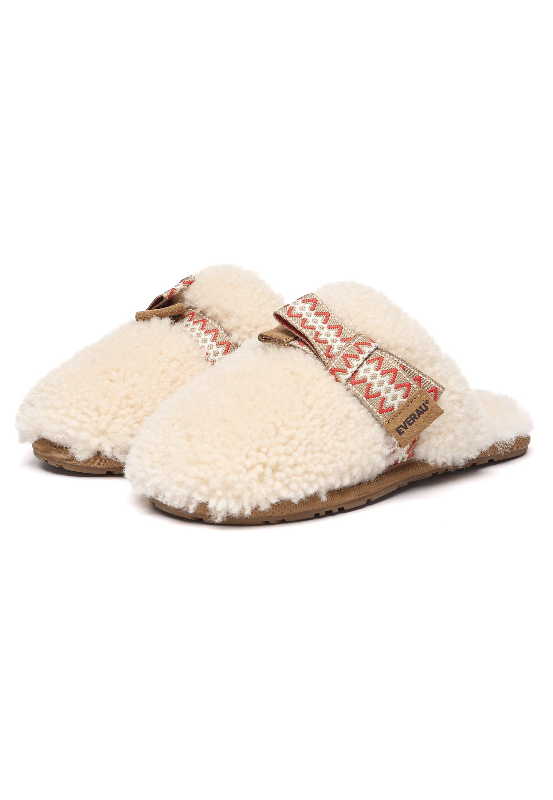 EVERAU Moorhen Cream Bow Slippers Kapcie Kremowe