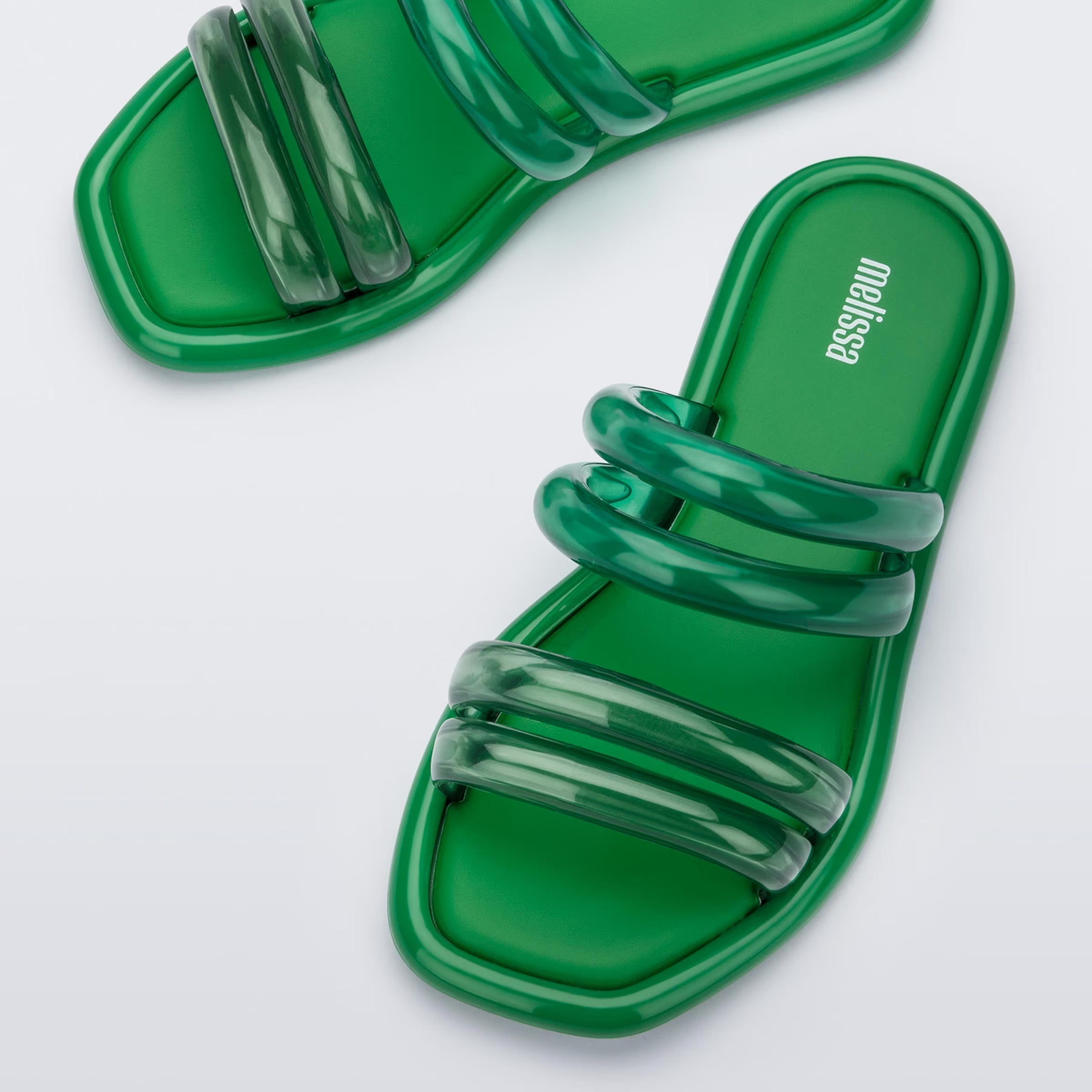 Melissa Airbubble Slide AD Green/Clear Klapki Damskie Zielone