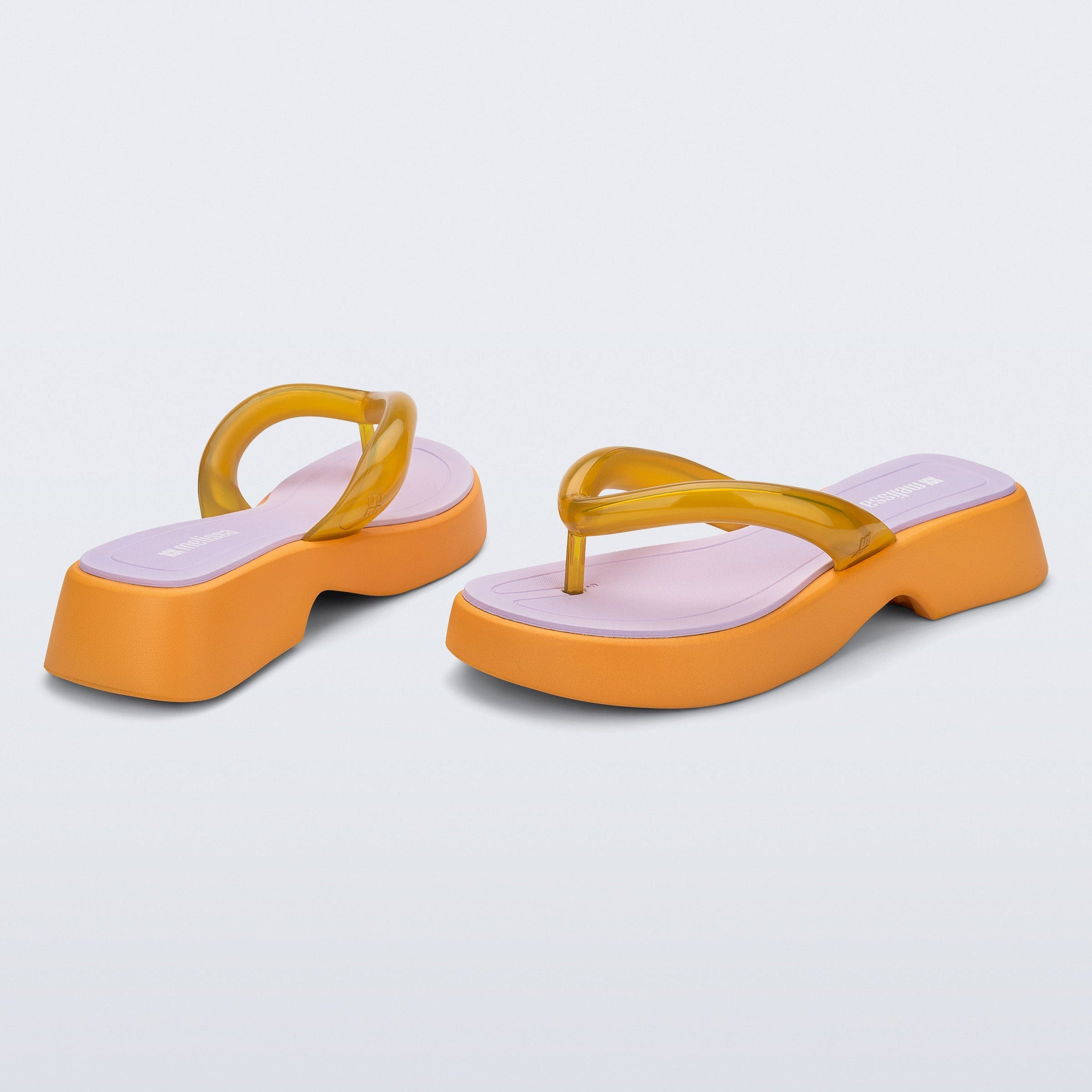 Melissa Airflow Flatform AD Yellow / Lilac Japonki na Platformie Damskie Żółte