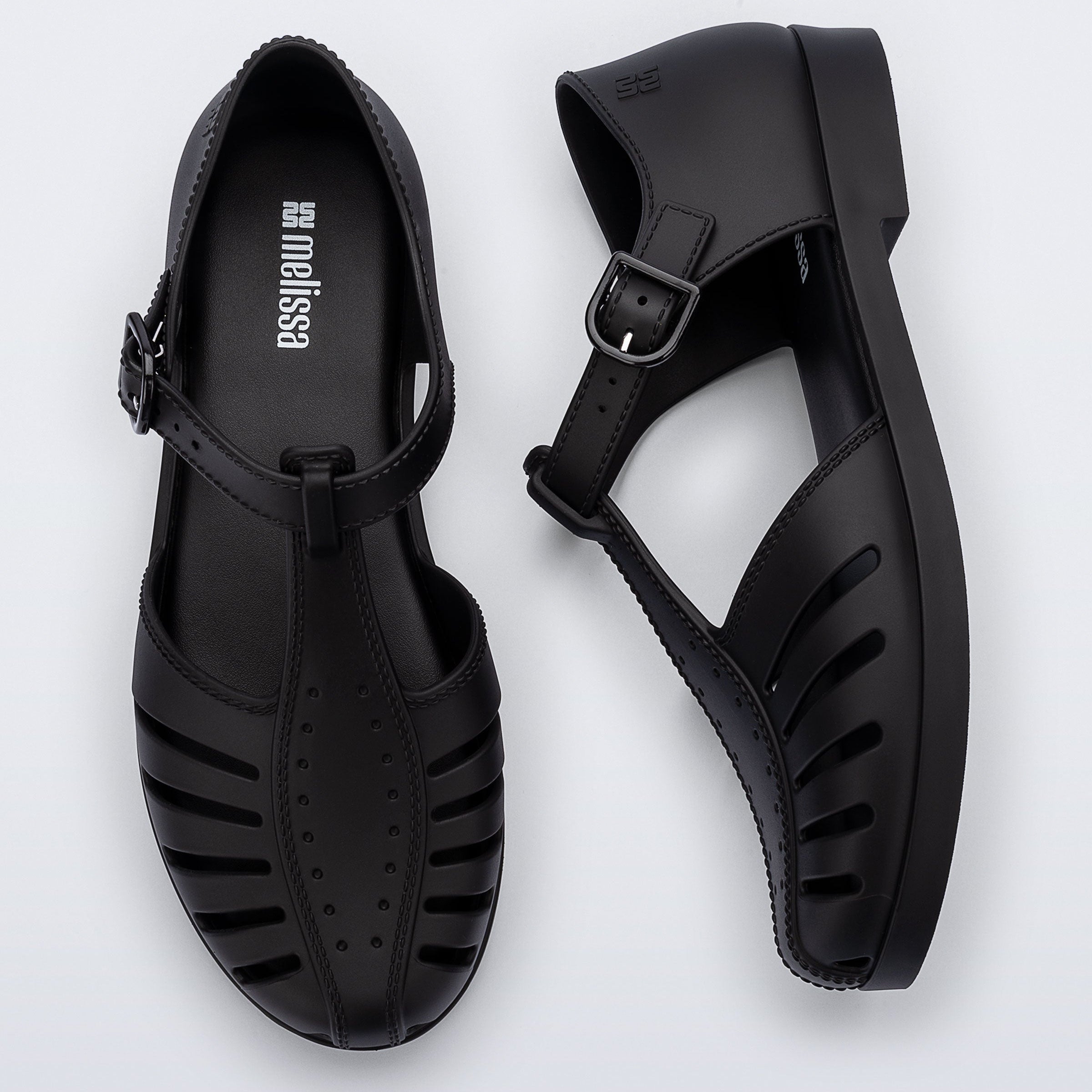 Melissa Aranha 79 II AD Matte Black Sandały Damskie Czarne