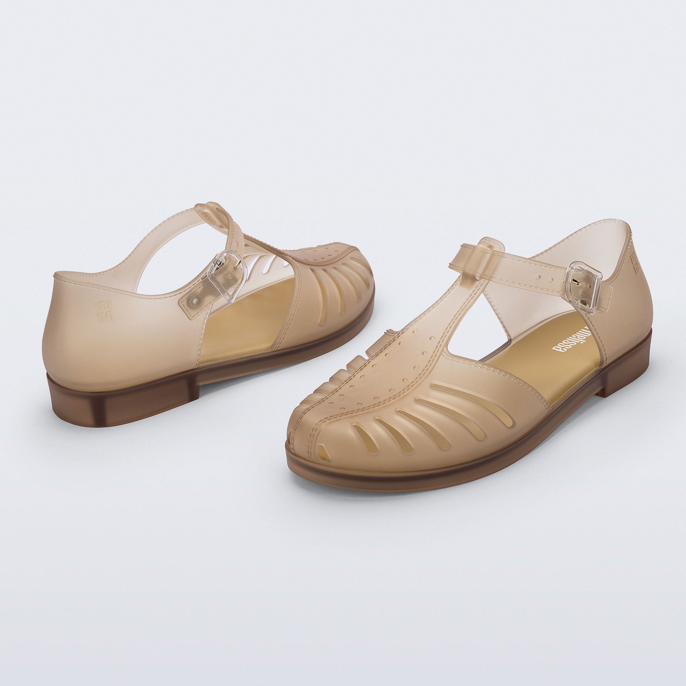 Melissa Aranha 79 II AD Matte Transparent Beige Sandały Damskie Beżowe