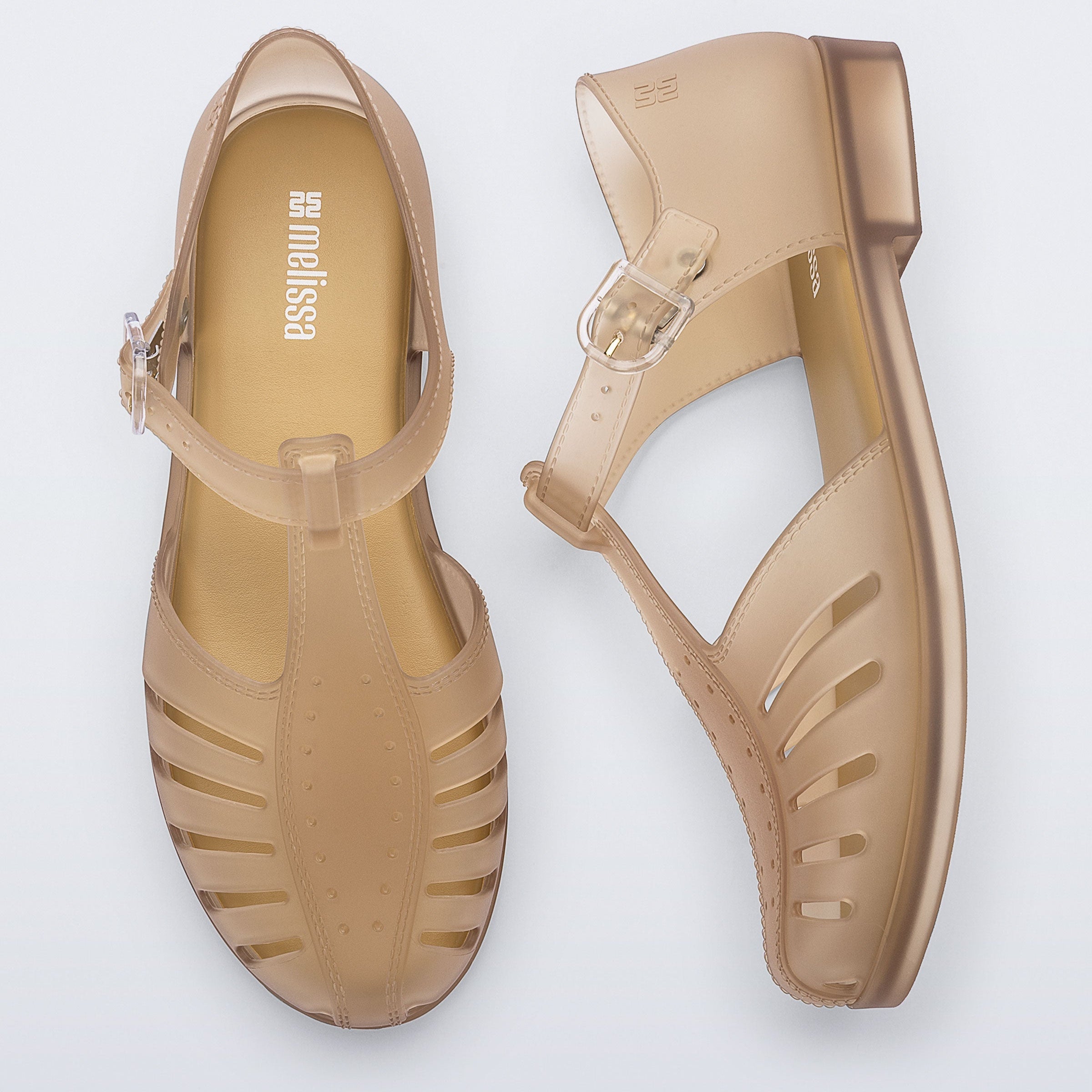 Melissa Aranha 79 II AD Matte Transparent Beige Sandały Damskie Beżowe