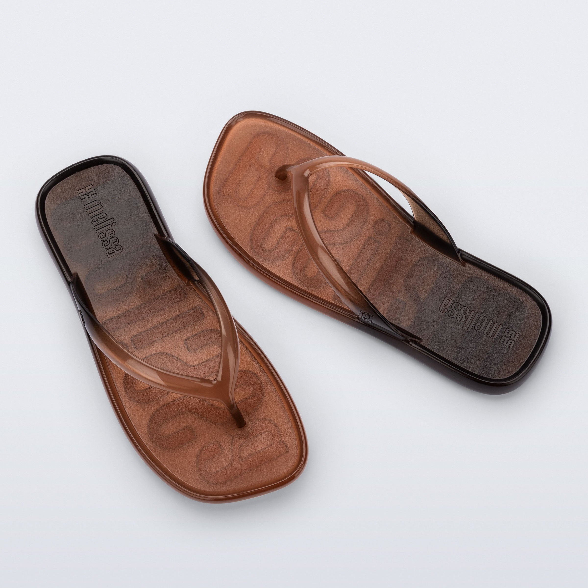 Melissa Beachwear AD Brown / Black Japonki Damskie Brązowe Czarne