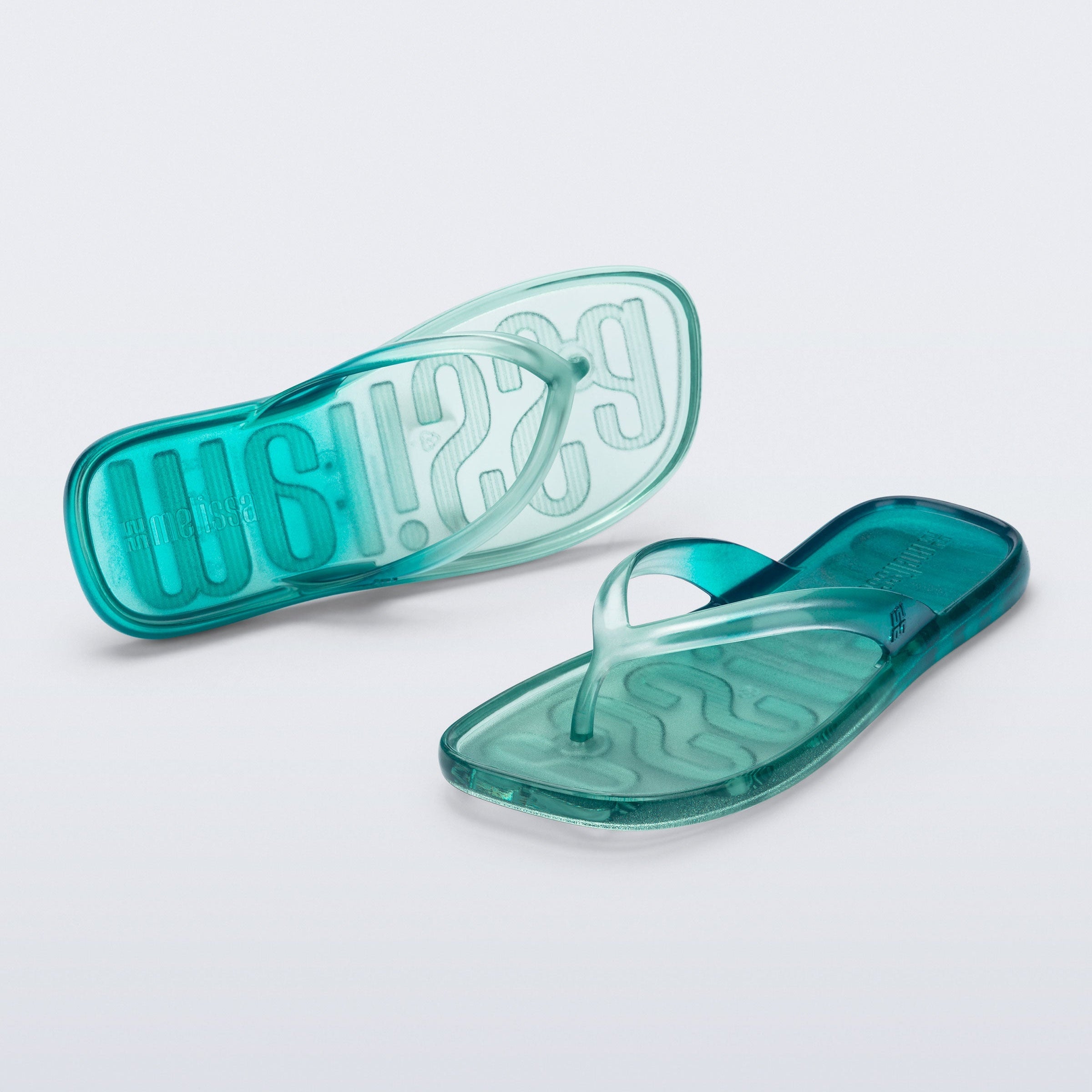 Melissa Beachwear AD Green / Blue Japonki Damskie Zielone Niebieskie