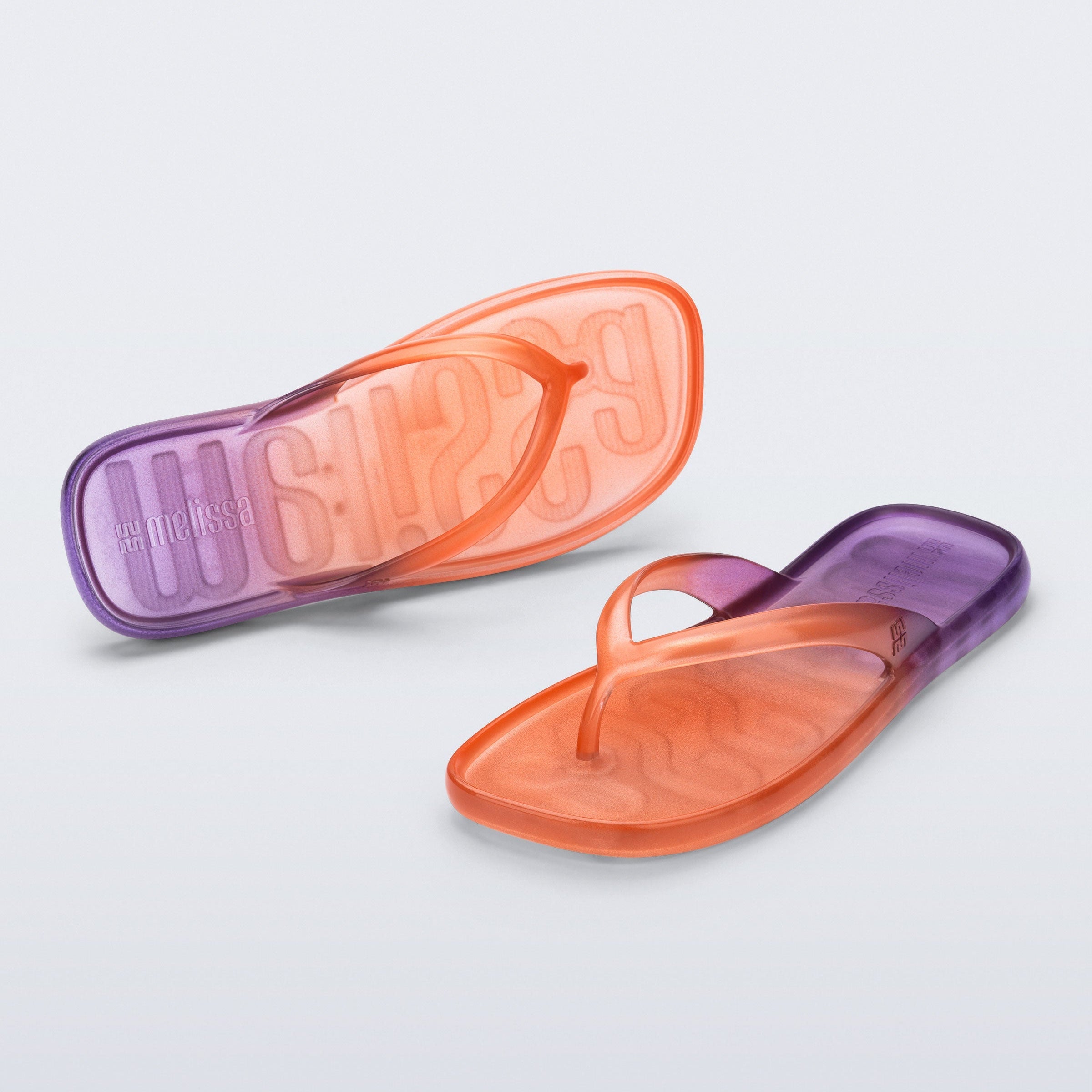 Melissa Beachwear AD Orange / Purple Japonki Damskie Pomarańczowe Fioletowe