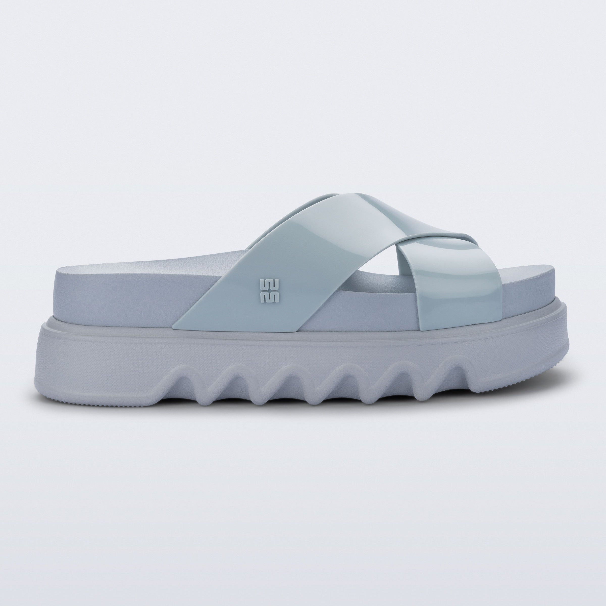 Melissa Cozy Cross Platform AD Blue Klapki Damskie na Platformie Niebieskie