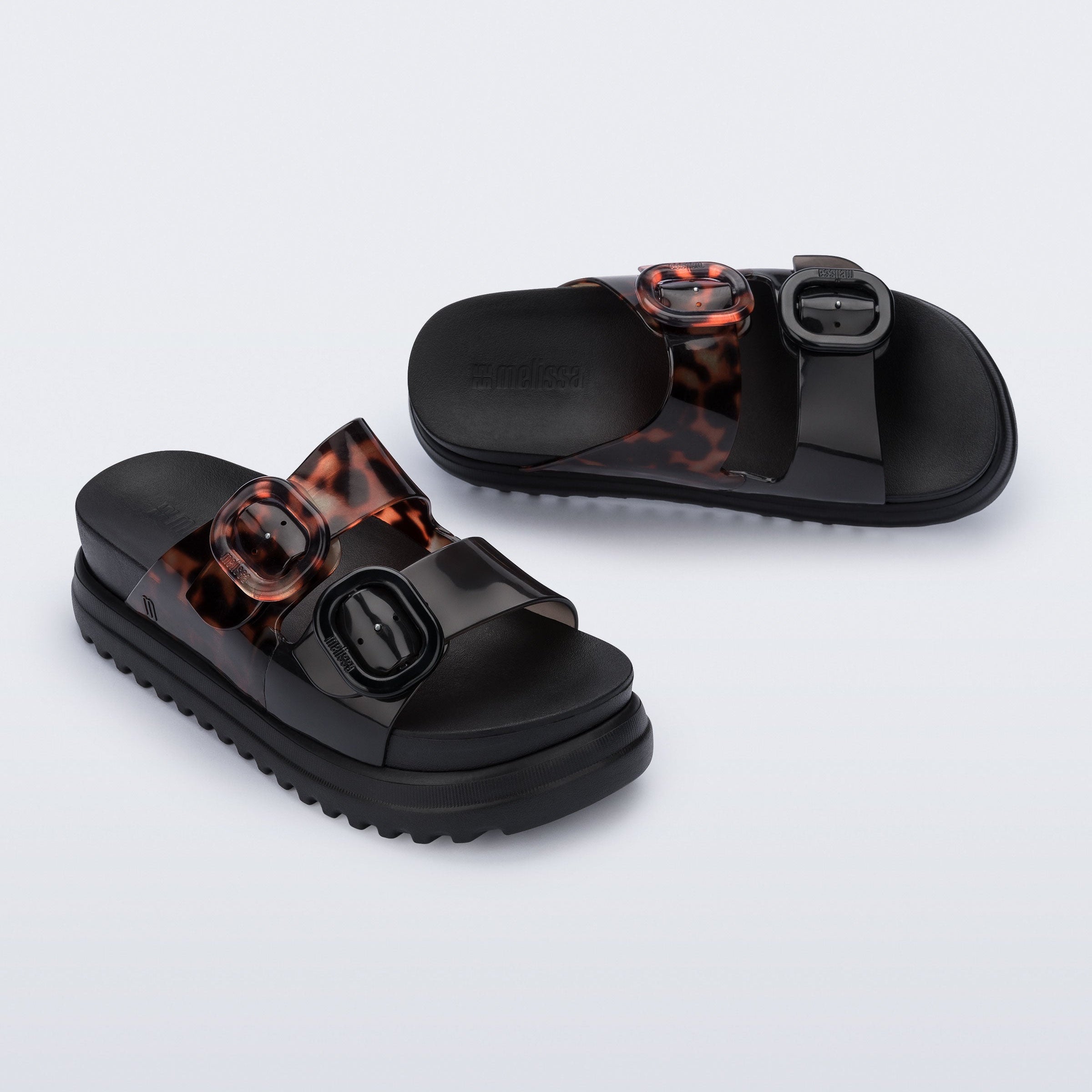 Melissa Cozy Platform AD Black Klapki Damskie na Platformie Czarne