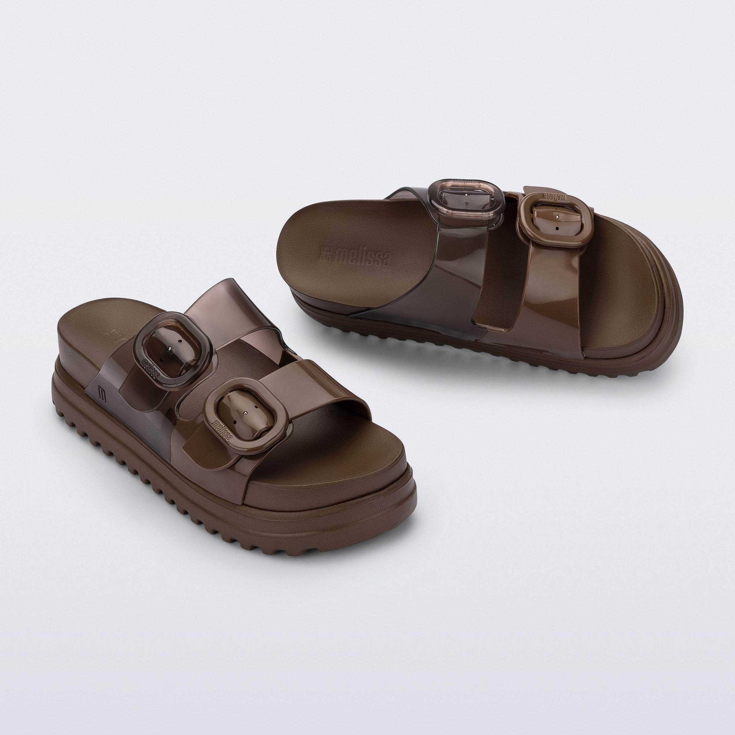 Melissa Cozy Platform AD Brown Klapki Damskie na Platformie Brązowe