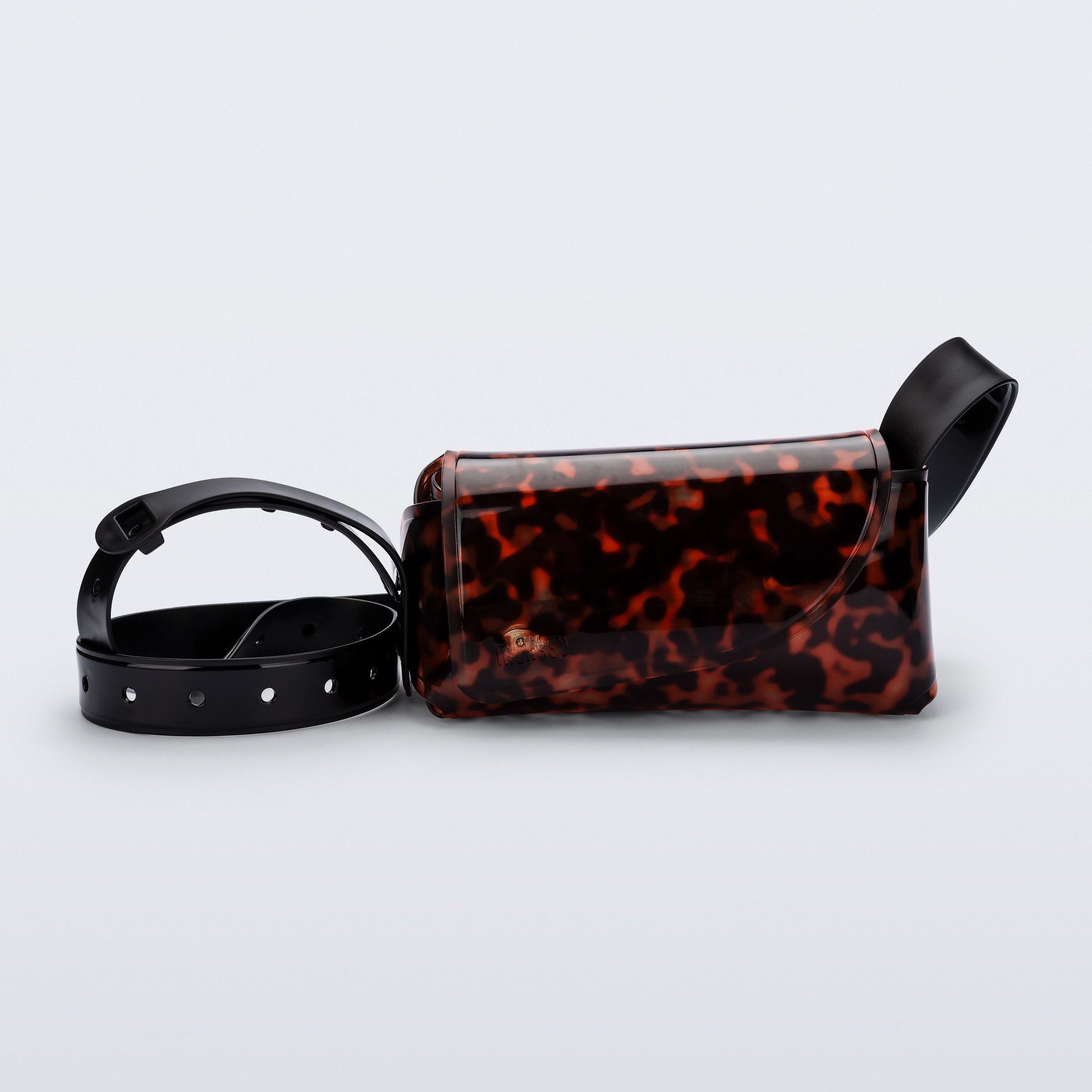 Melissa Cross Bag II Clear Black / Tortoise Torebka Czarna