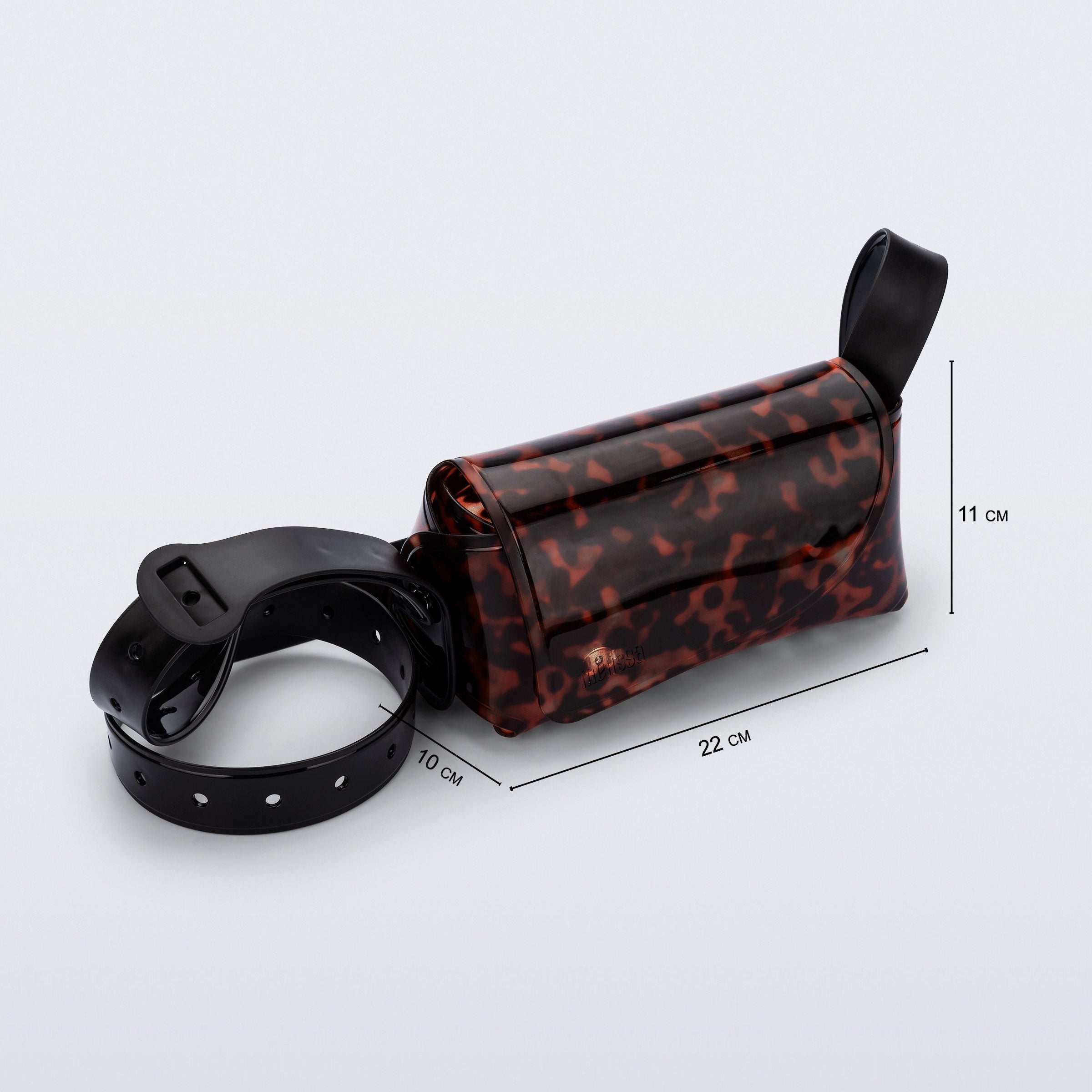 Melissa Cross Bag II Clear Black / Tortoise Torebka Czarna
