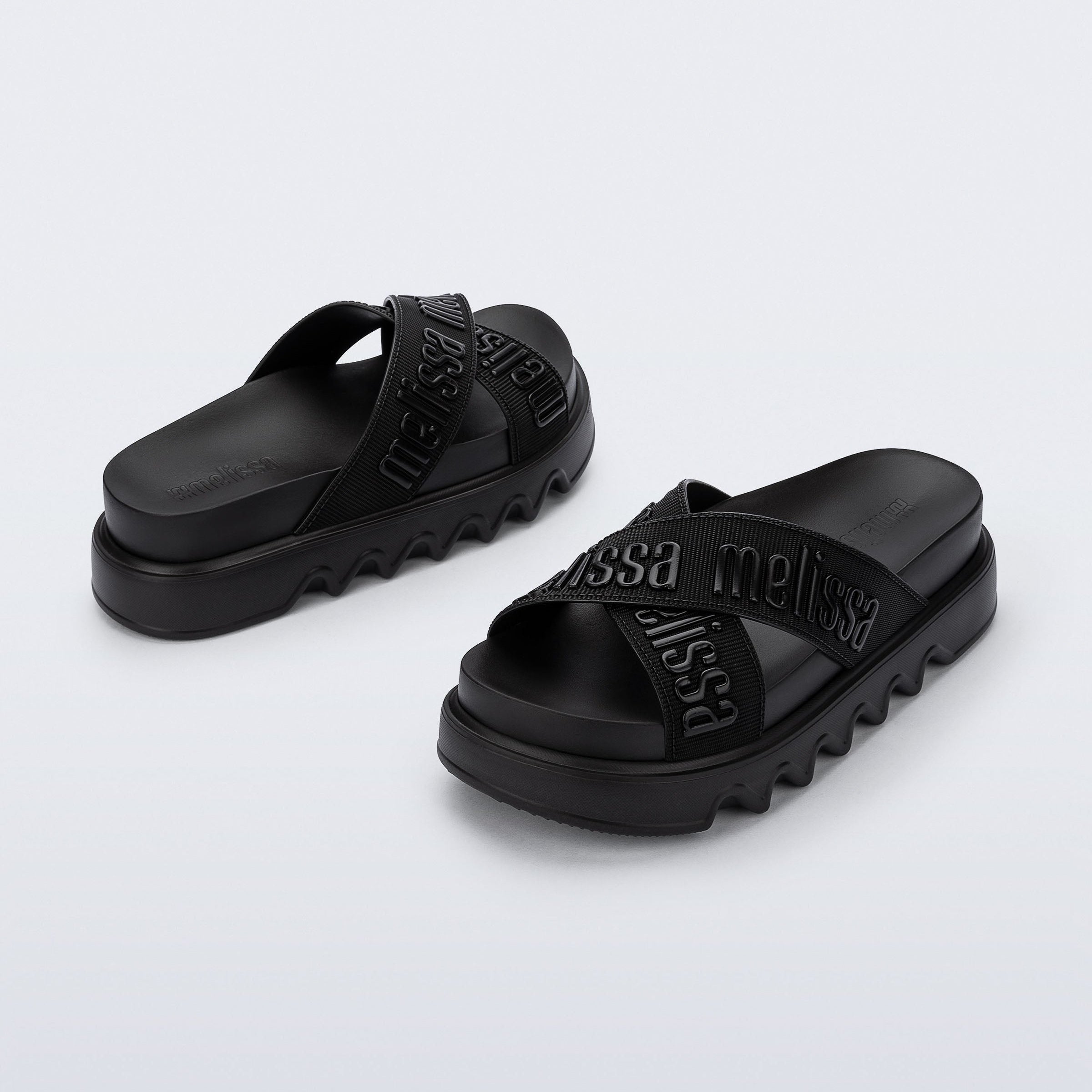 Melissa Cross M Lover Platform AD Black Klapki Damskie Czarne