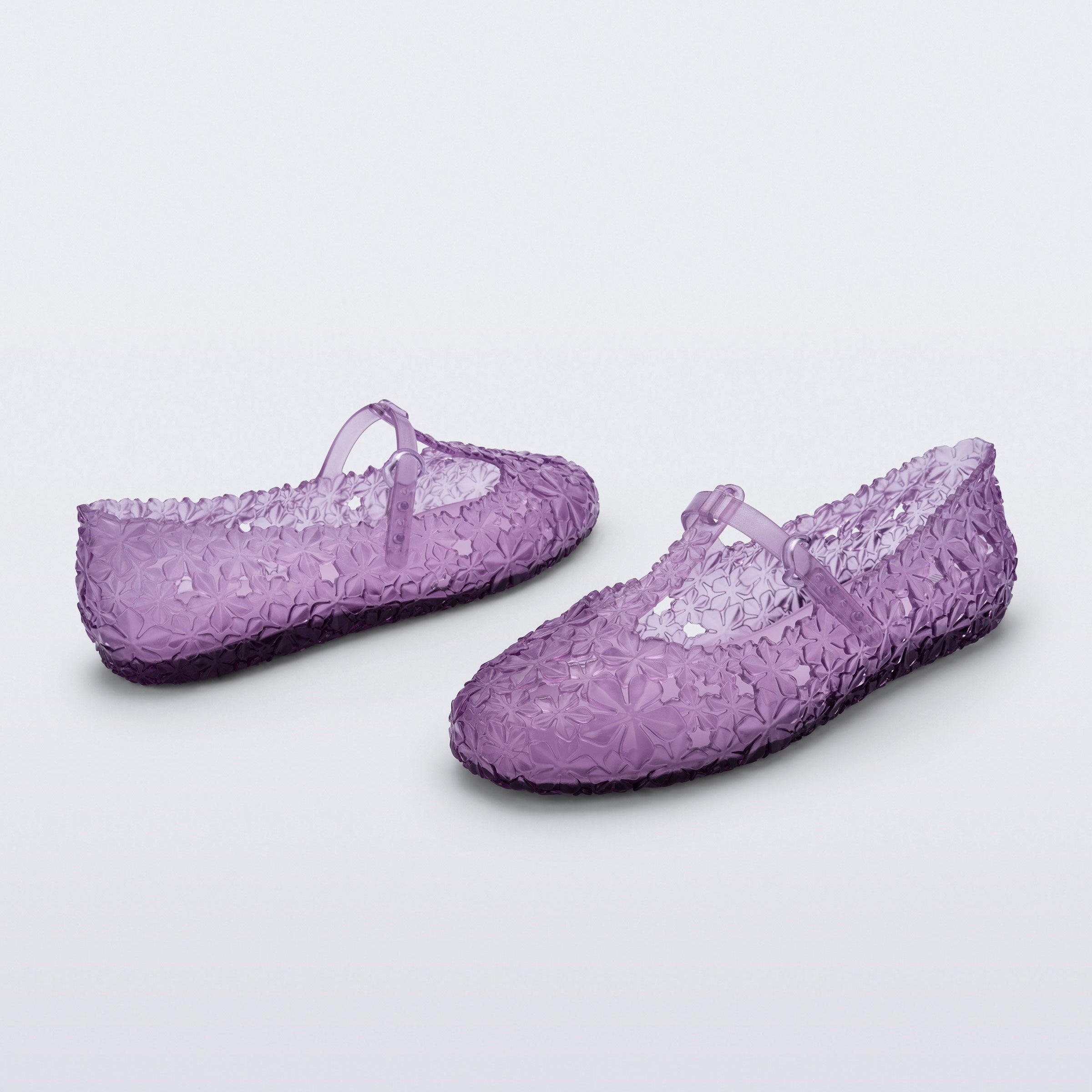 Melissa Daphnis Ballerina + Susan Fang AD Clear Lilac Baleriny Damskie Liliowe