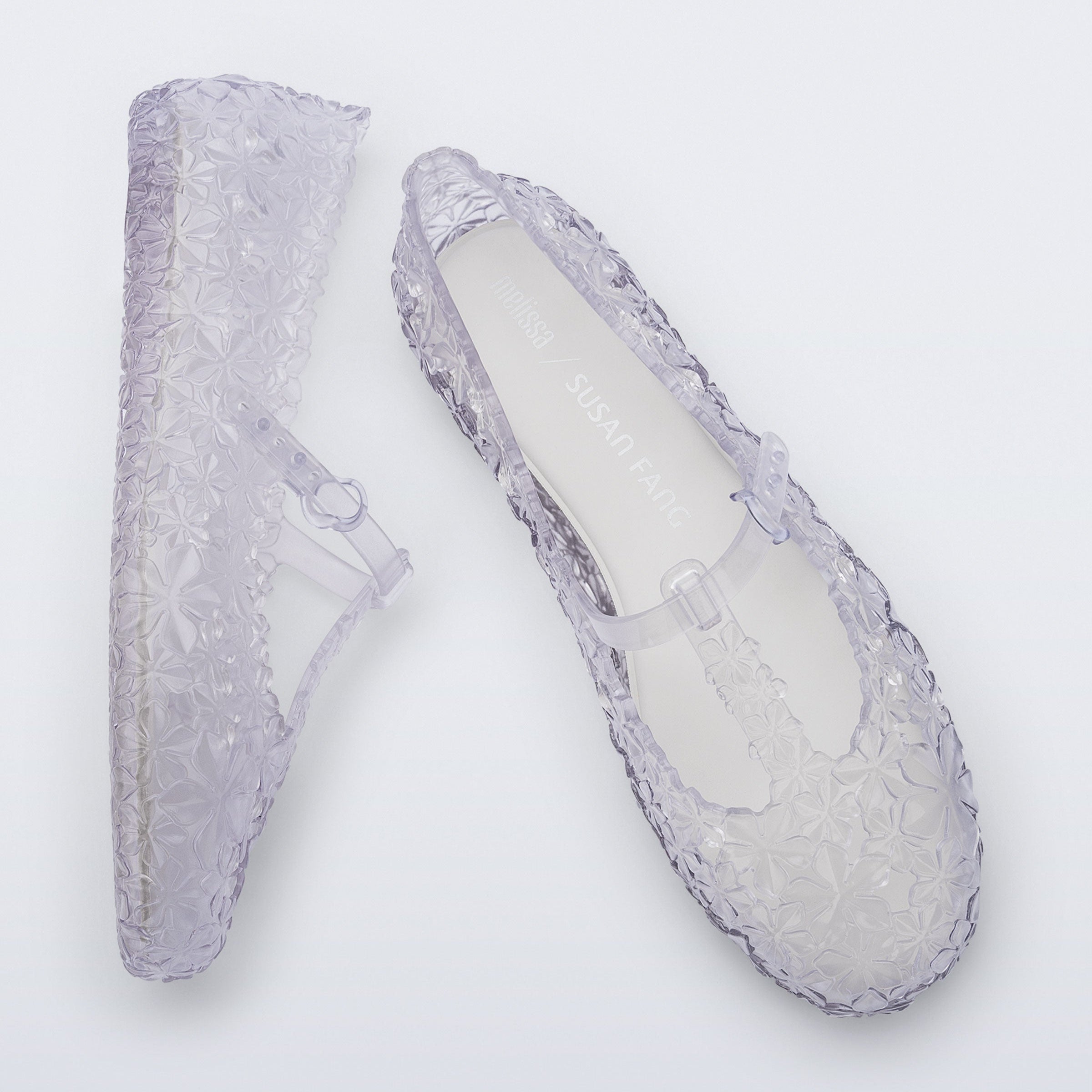 Melissa Daphnis Ballerina + Susan Fang AD Clear/ White Baleriny Damskie Transparentne