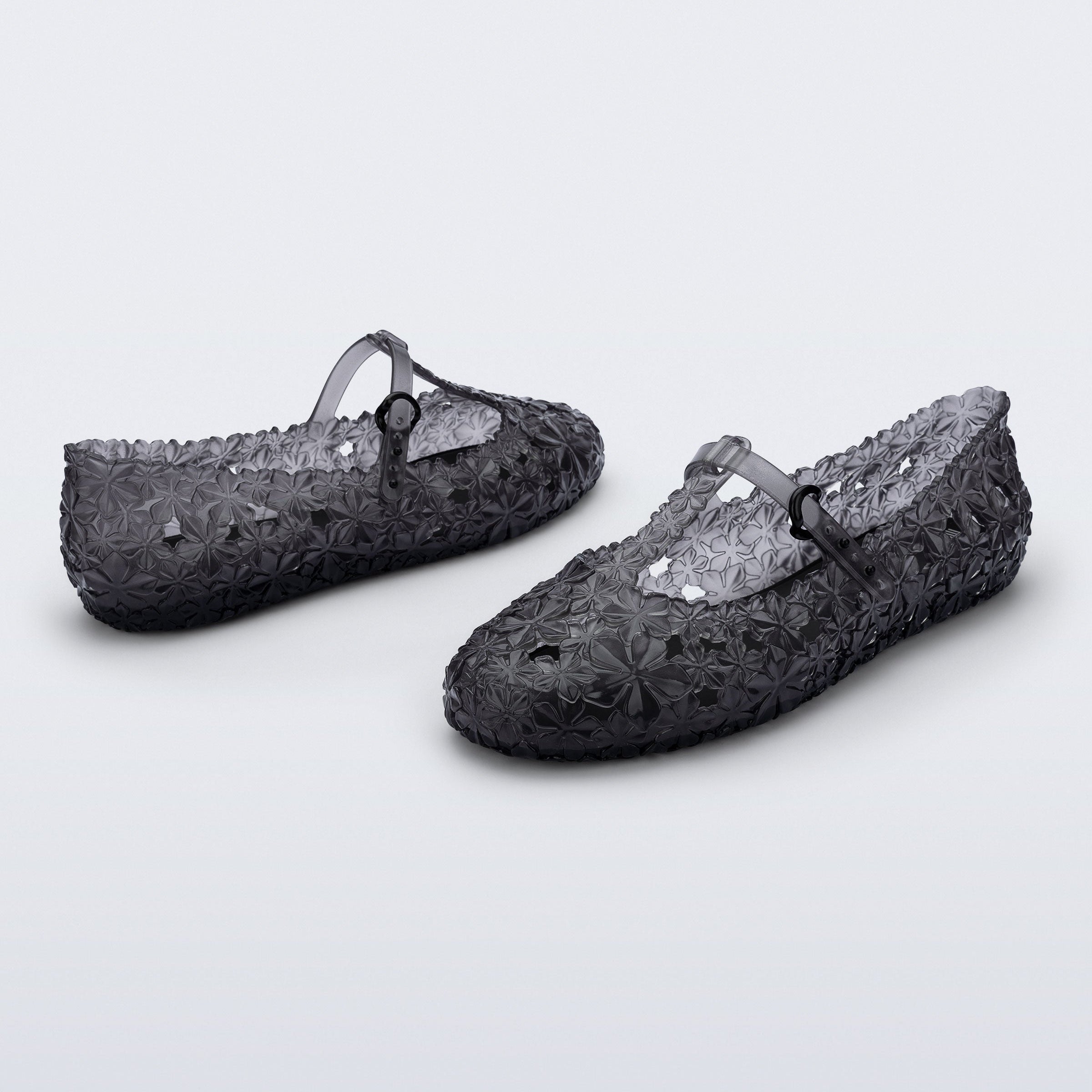 Melissa Daphnis Ballerina + Susan Fang AD Fume Transparent Baleriny Damskie Czarne