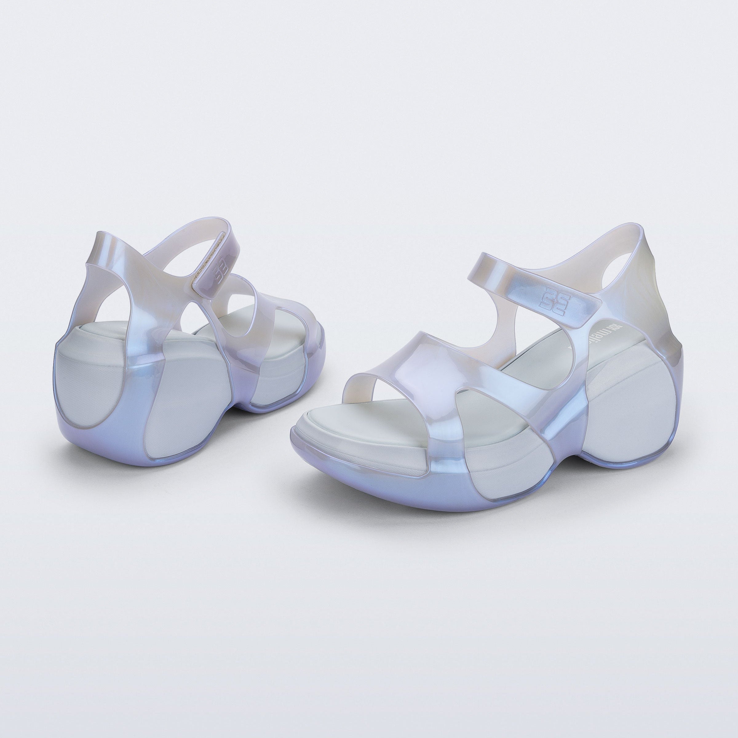 Melissa Edge AD Pearly Blue Sandały Damskie Niebieskie Perłowe