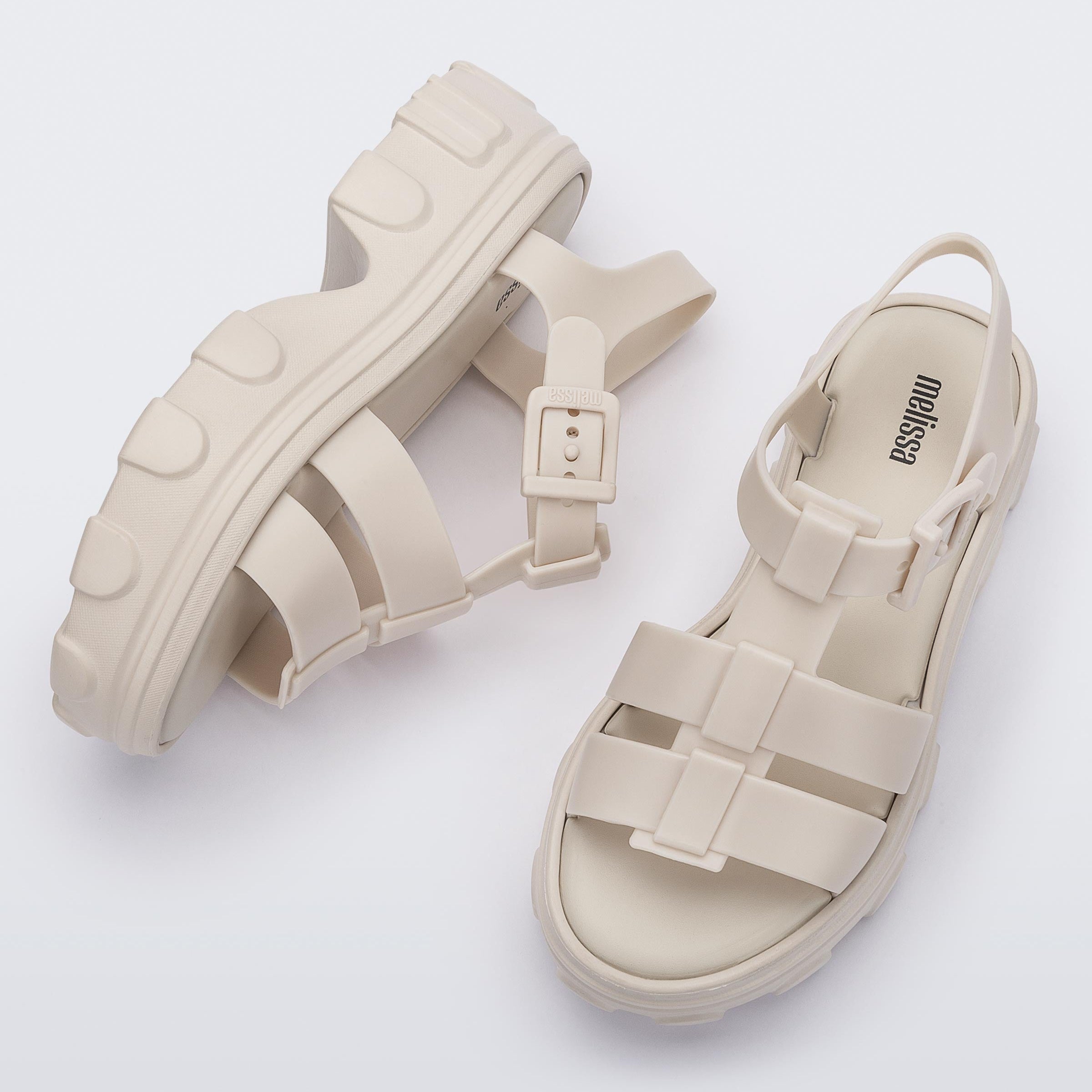 Melissa Ella Ad Beige Sandały Damskie Na Platformie Beżowe