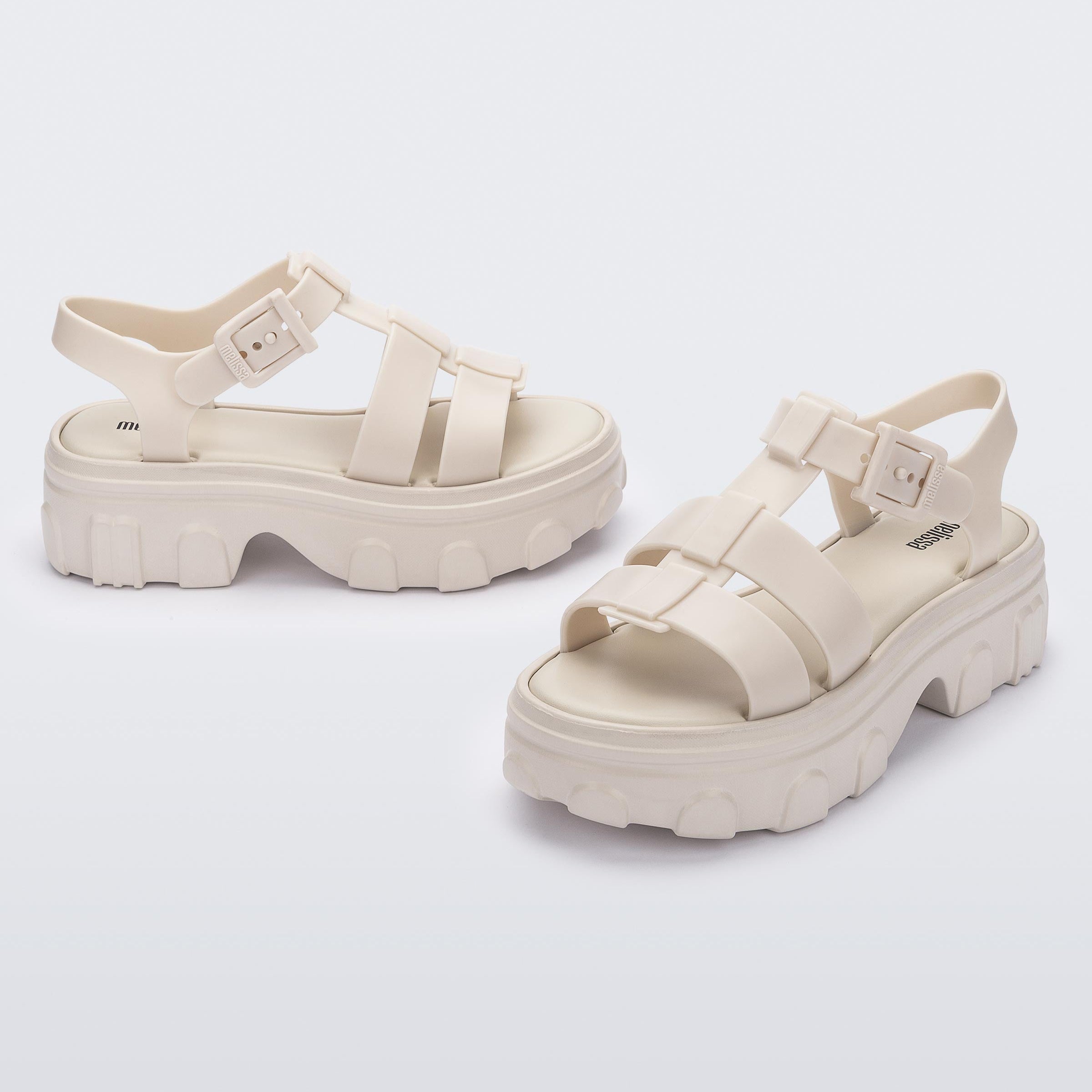 Melissa Ella Ad Beige Sandały Damskie Na Platformie Beżowe