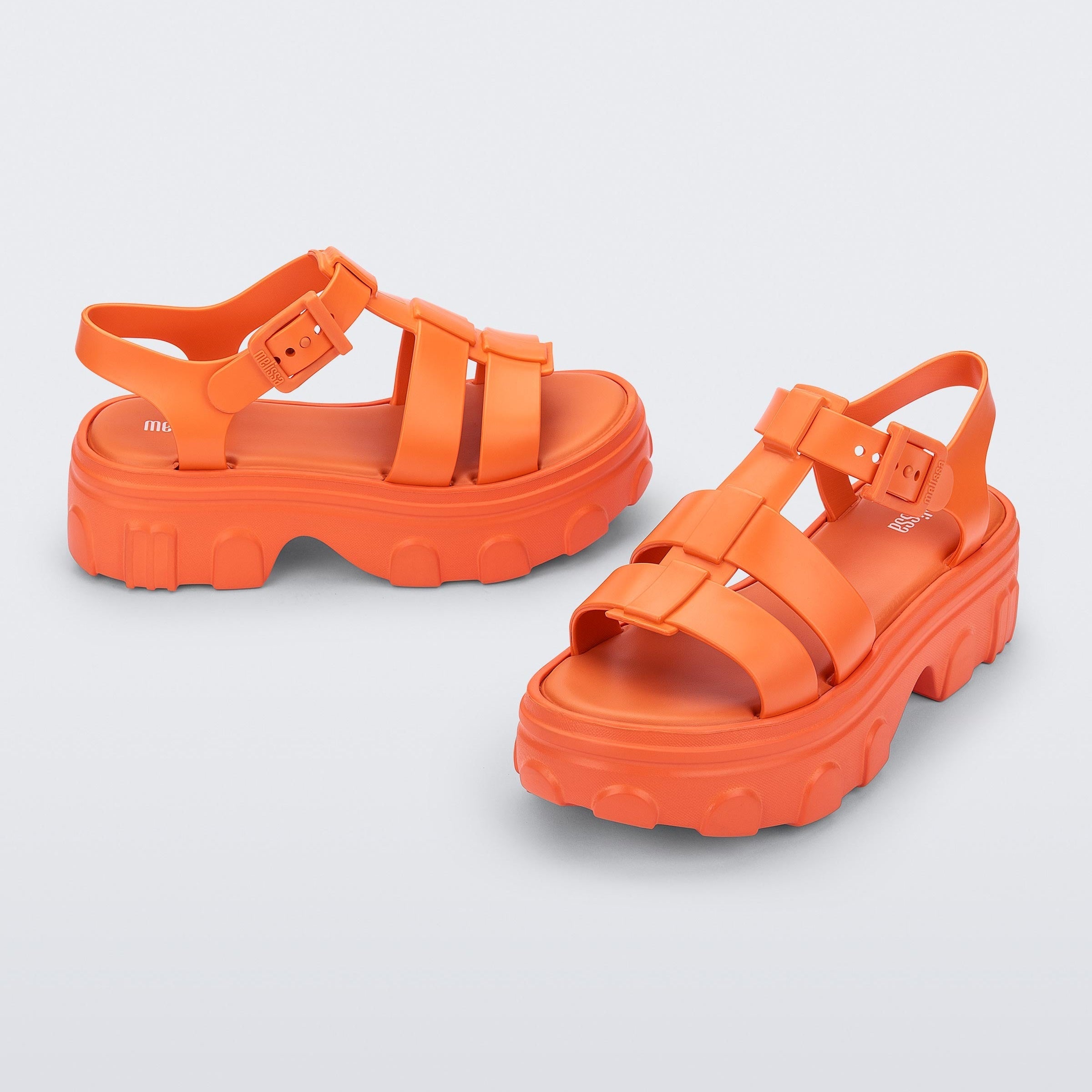 Melissa Ella Ad Orange Sandały Damskie Na Platformie Pomarańczowe